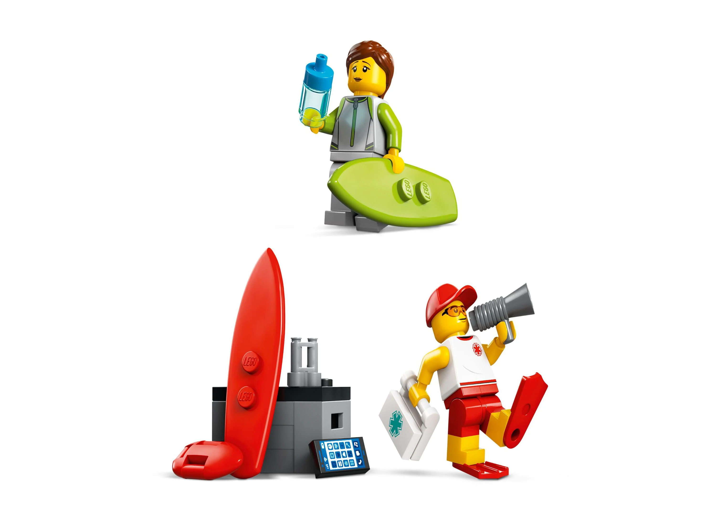 LEGO City Lifeguard Beach Rescue Truck Building Set 60453, 214 Pieces - Image 2
