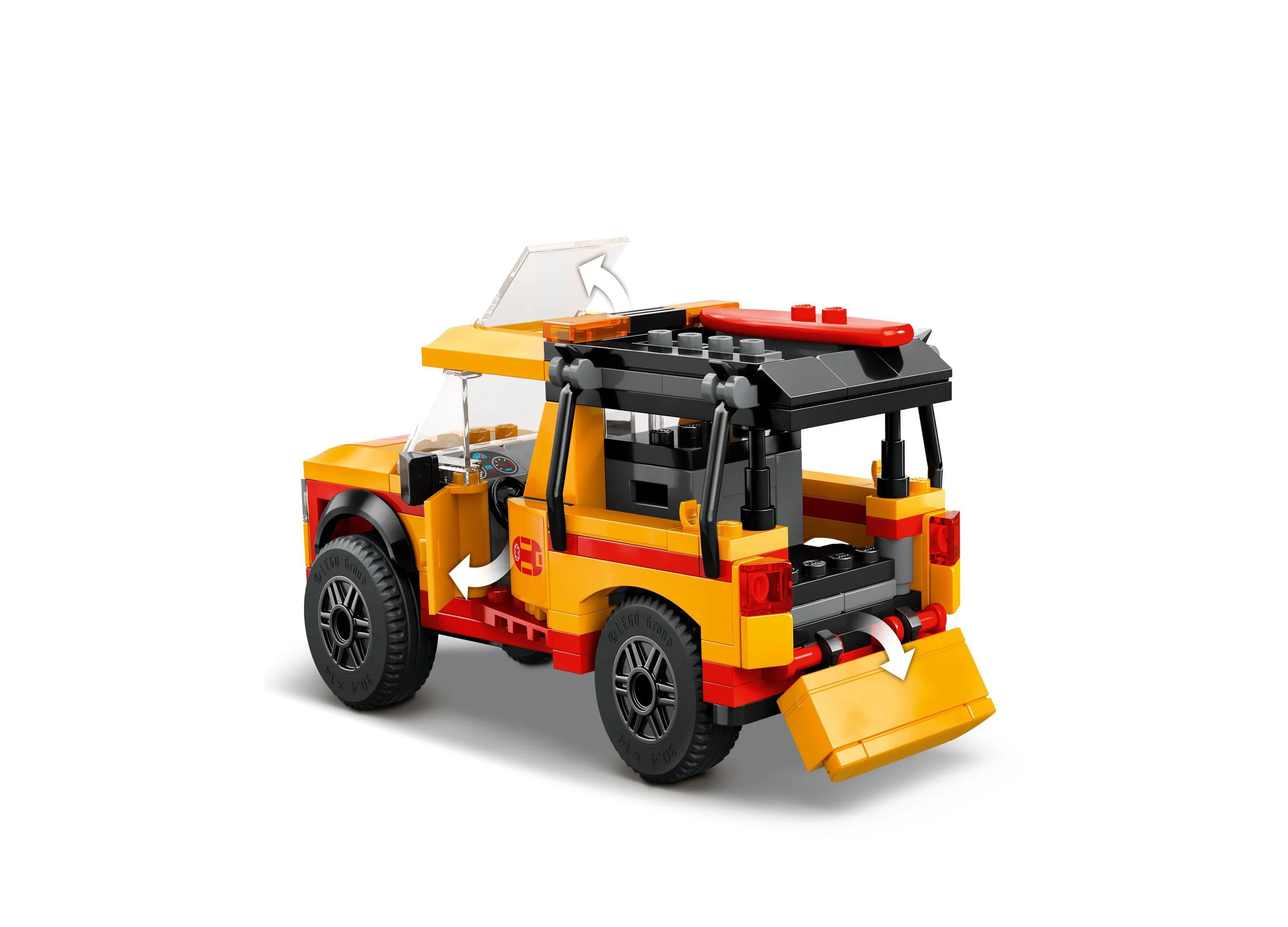 LEGO City Lifeguard Beach Rescue Truck Building Set 60453, 214 Pieces - Image 3