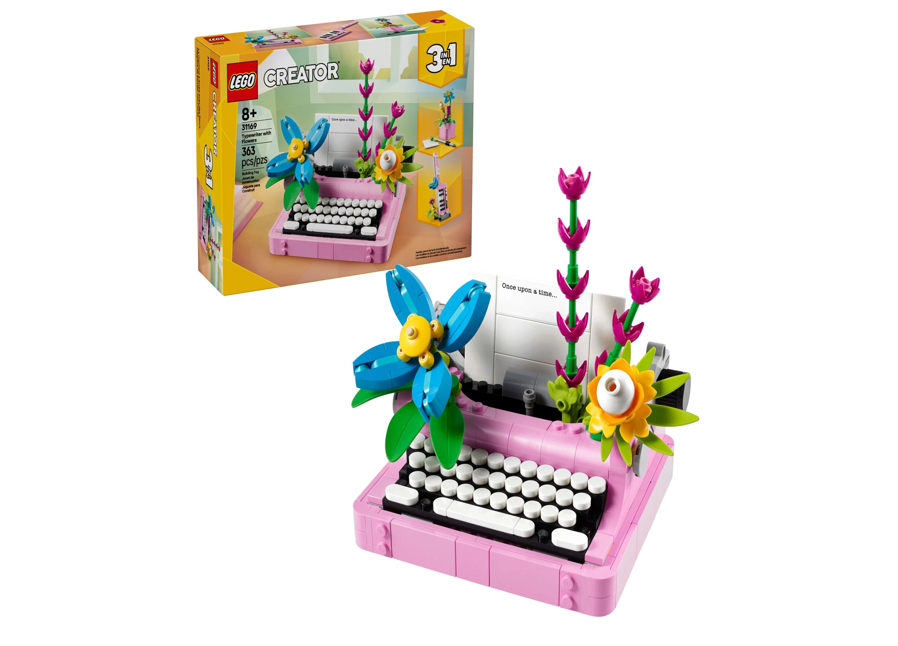 LEGO Creator 3-in-1 Dynamic Typewriter & Floral Decor Set 31169 - 363 Pieces