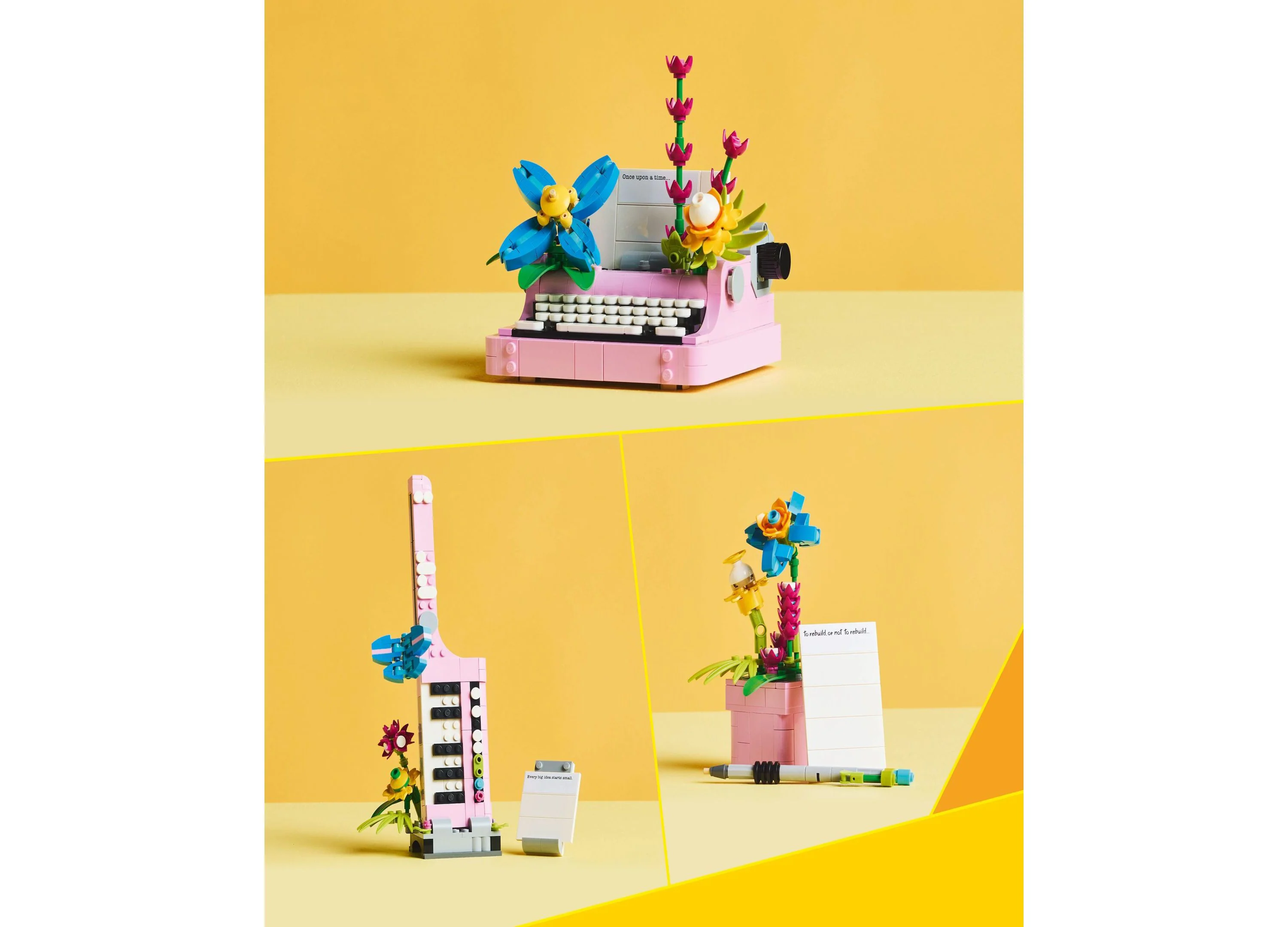LEGO Creator 3-in-1 Dynamic Typewriter & Floral Decor Set 31169 - 363 Pieces - Image 5