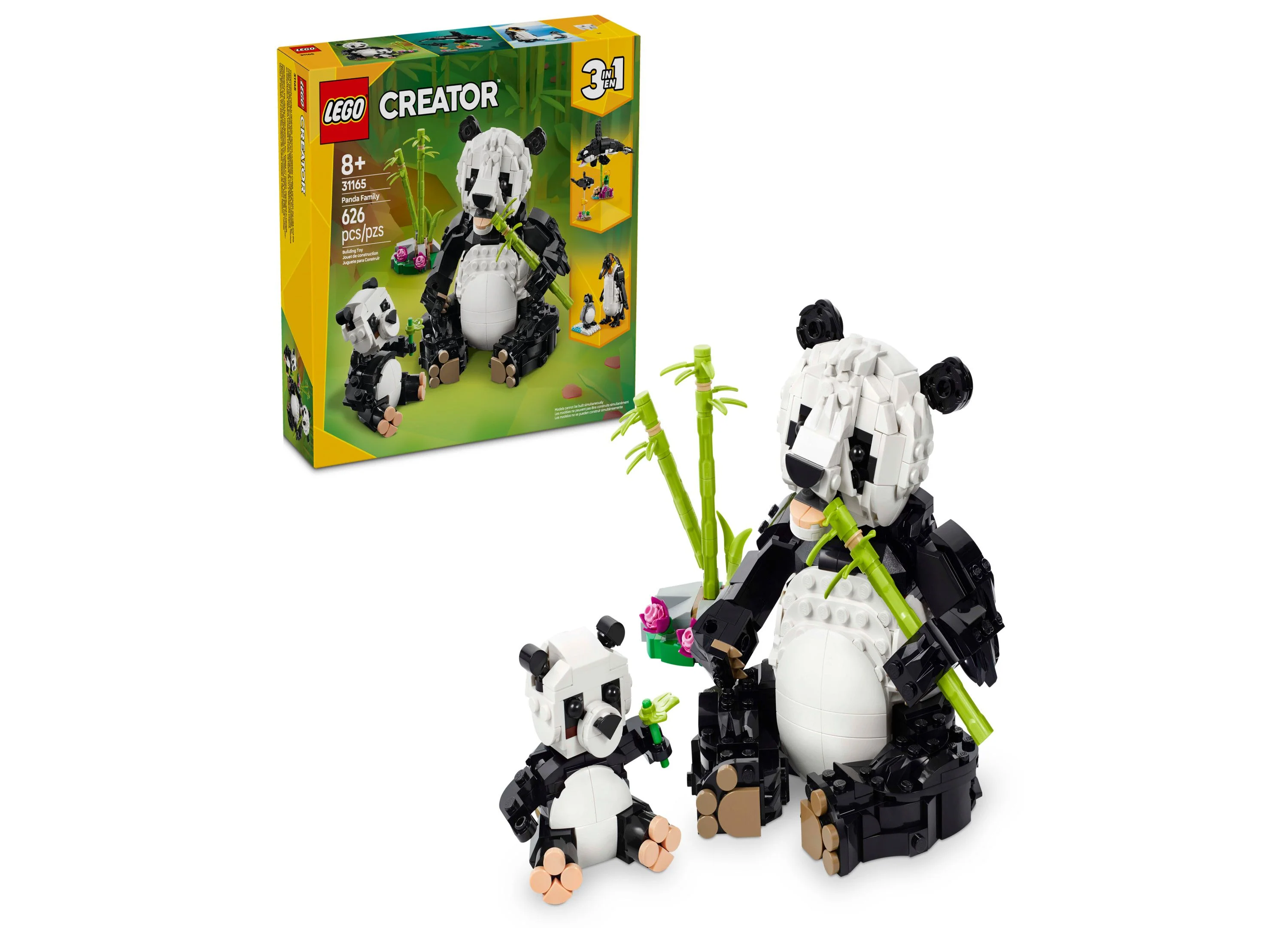 LEGO® Creator 3 in 1 Panda Family Wild Animal Models 626 Pieces