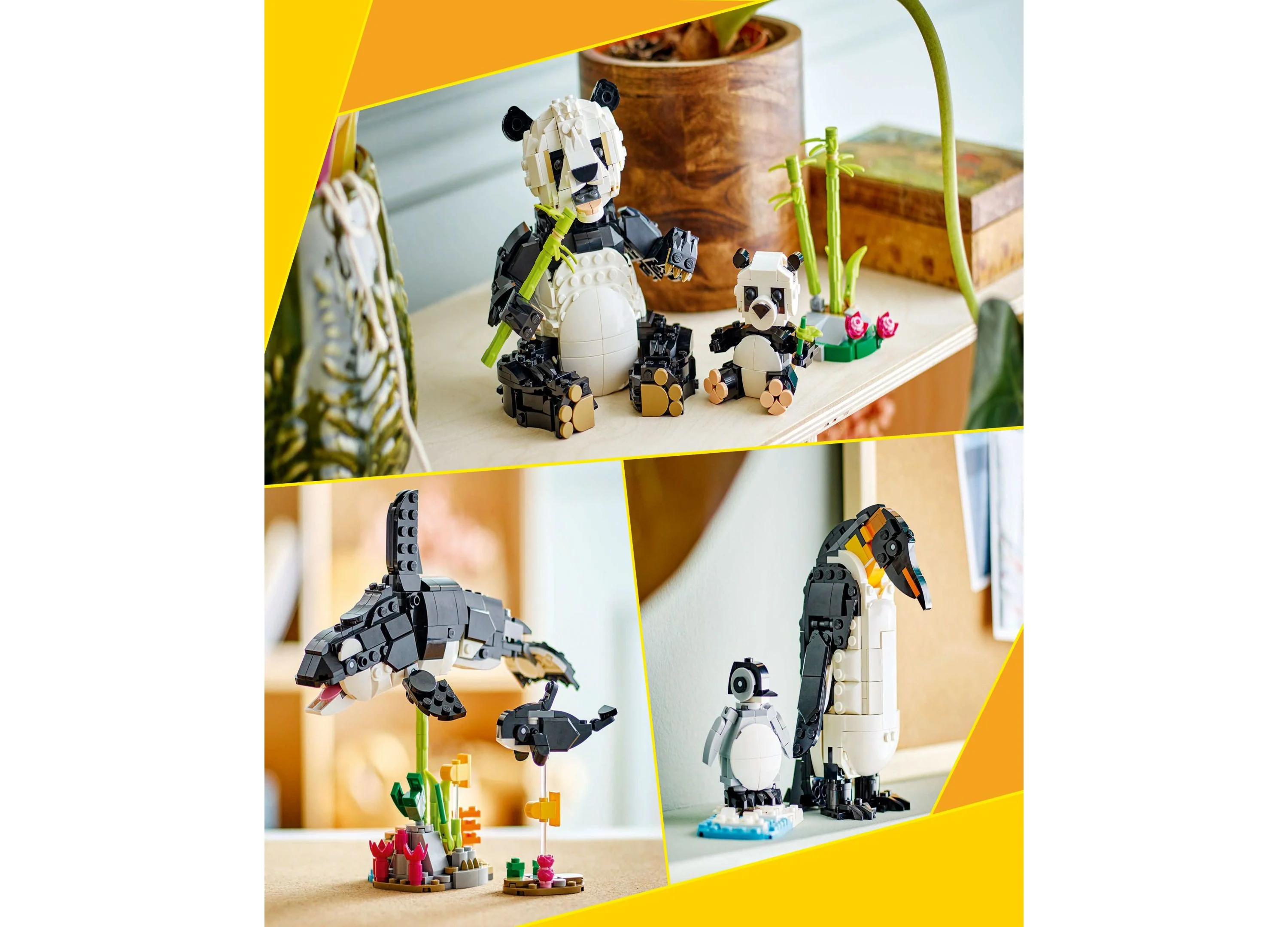 LEGO® Creator 3 in 1 Panda Family Wild Animal Models 626 Pieces - Image 3