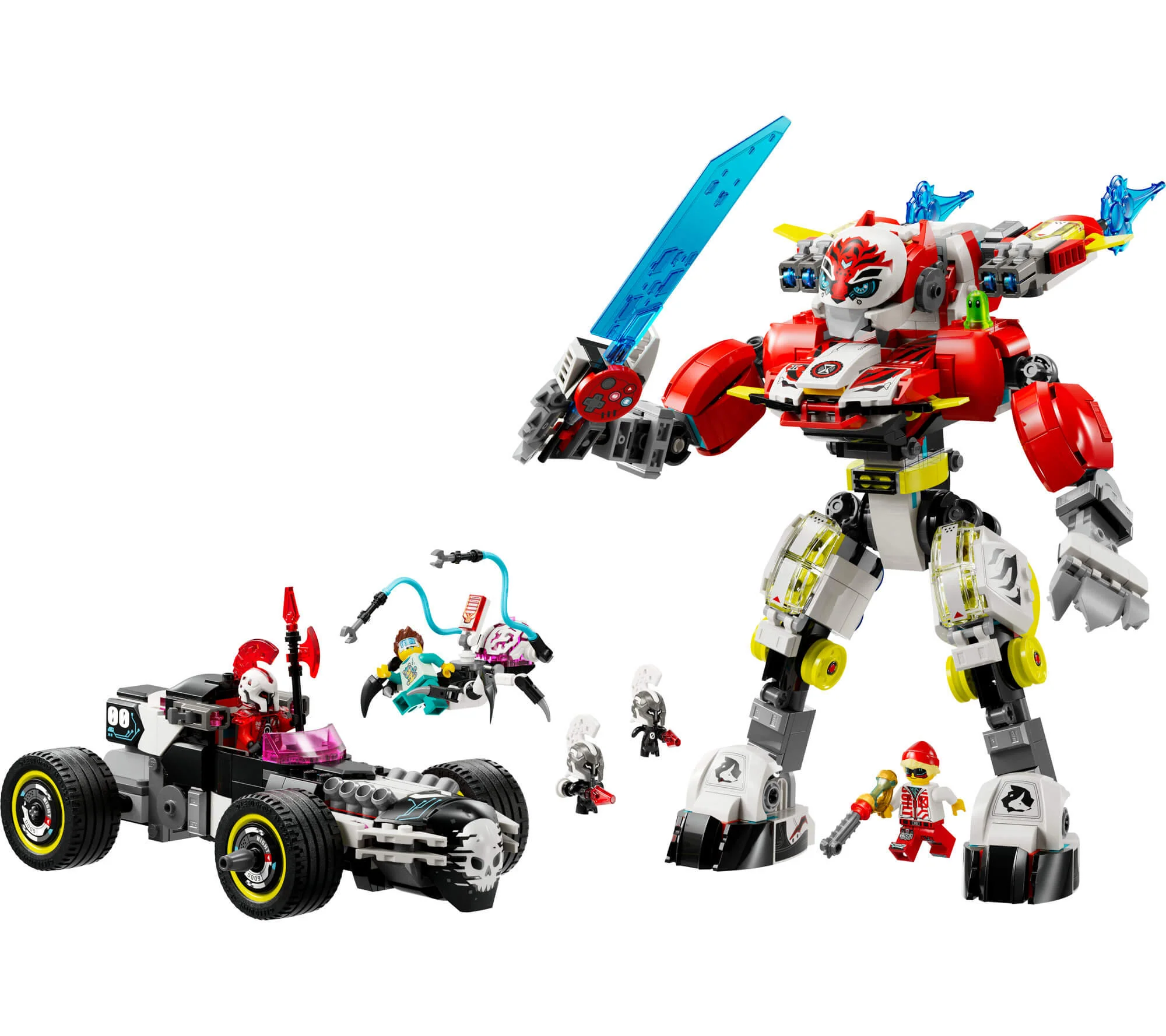 LEGO DREAMZzz Cooper's Tiger Mech & Zero's Hot Rod Car 1006-Piece Set - Image 3