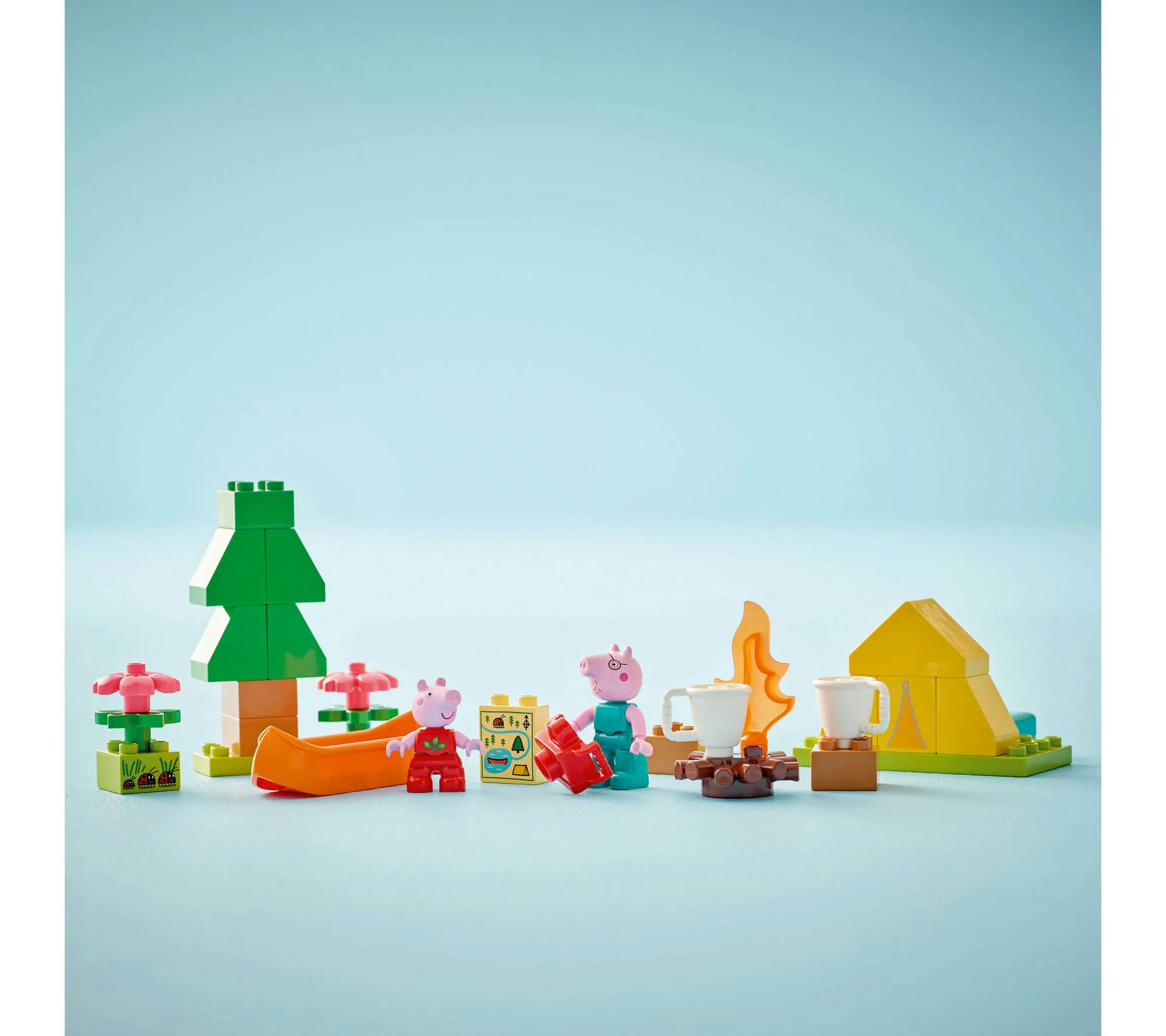LEGO DUPLO Peppa Pig 32-Piece Camping Trip Playset with Canoe - Image 4