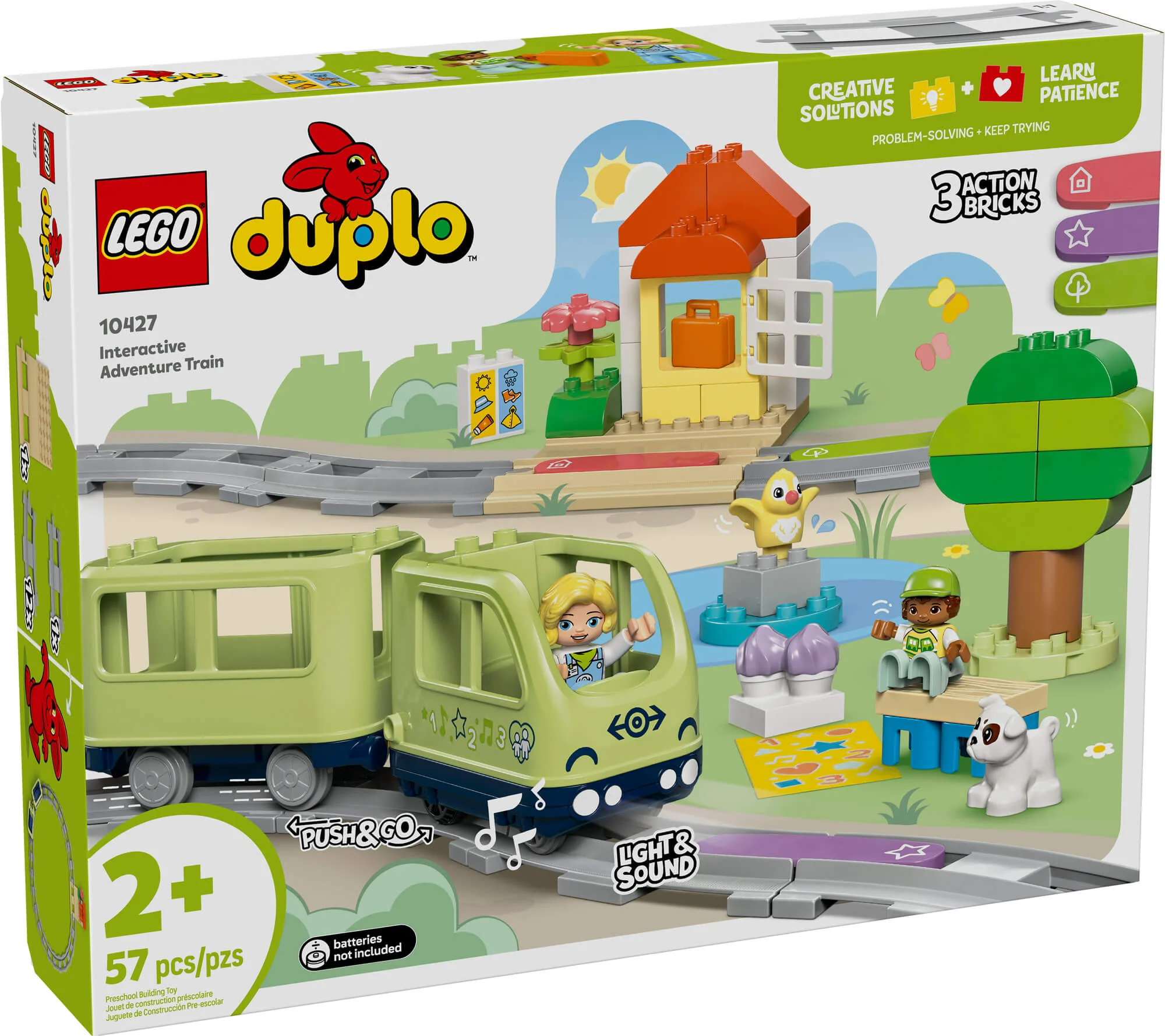 LEGO DUPLO Town 57-Piece Interactive Adventure Train Set 10427 - Image 2
