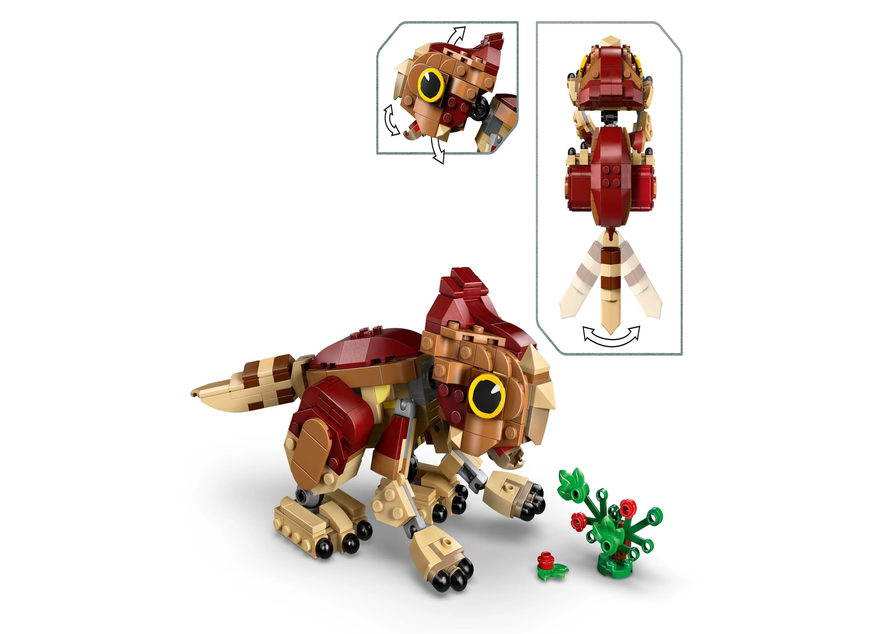 LEGO Jurassic World Baby Dinosaur Dolores 76970 - Poseable Aquilops Model, 339 Pieces - Image 3