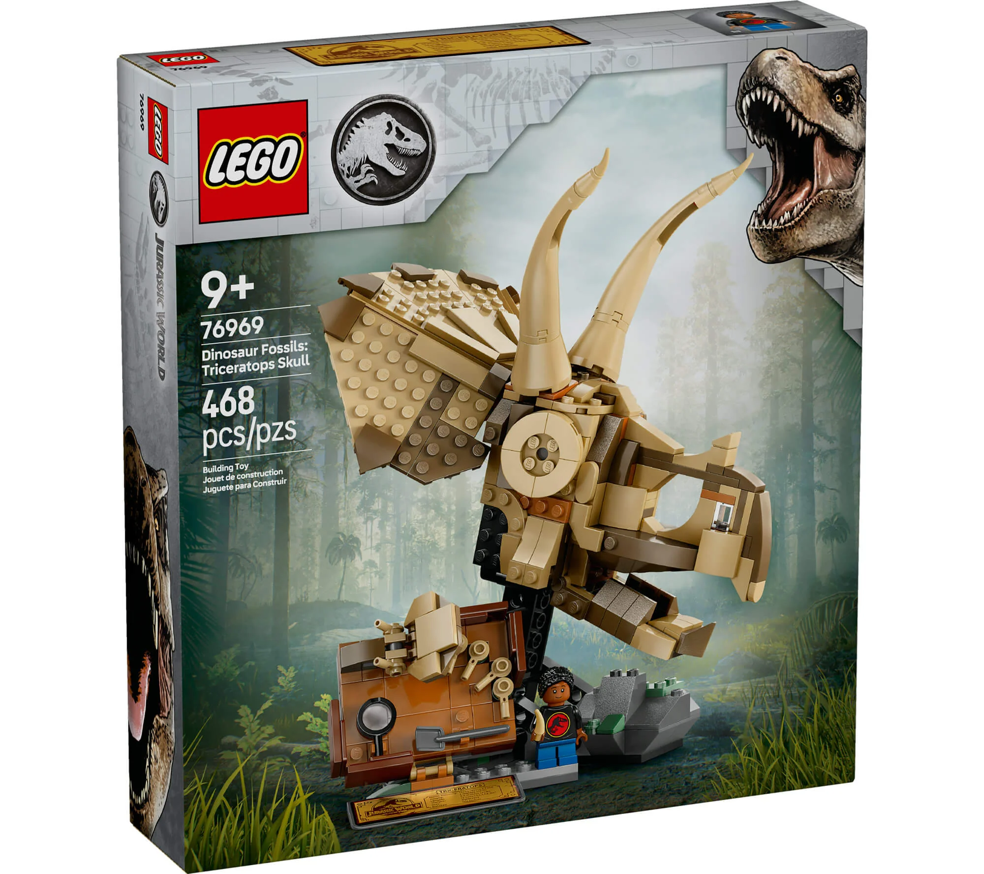 LEGO Jurassic World Dinosaur Fossils Triceratops Skull Model Set 76969 - Image 2