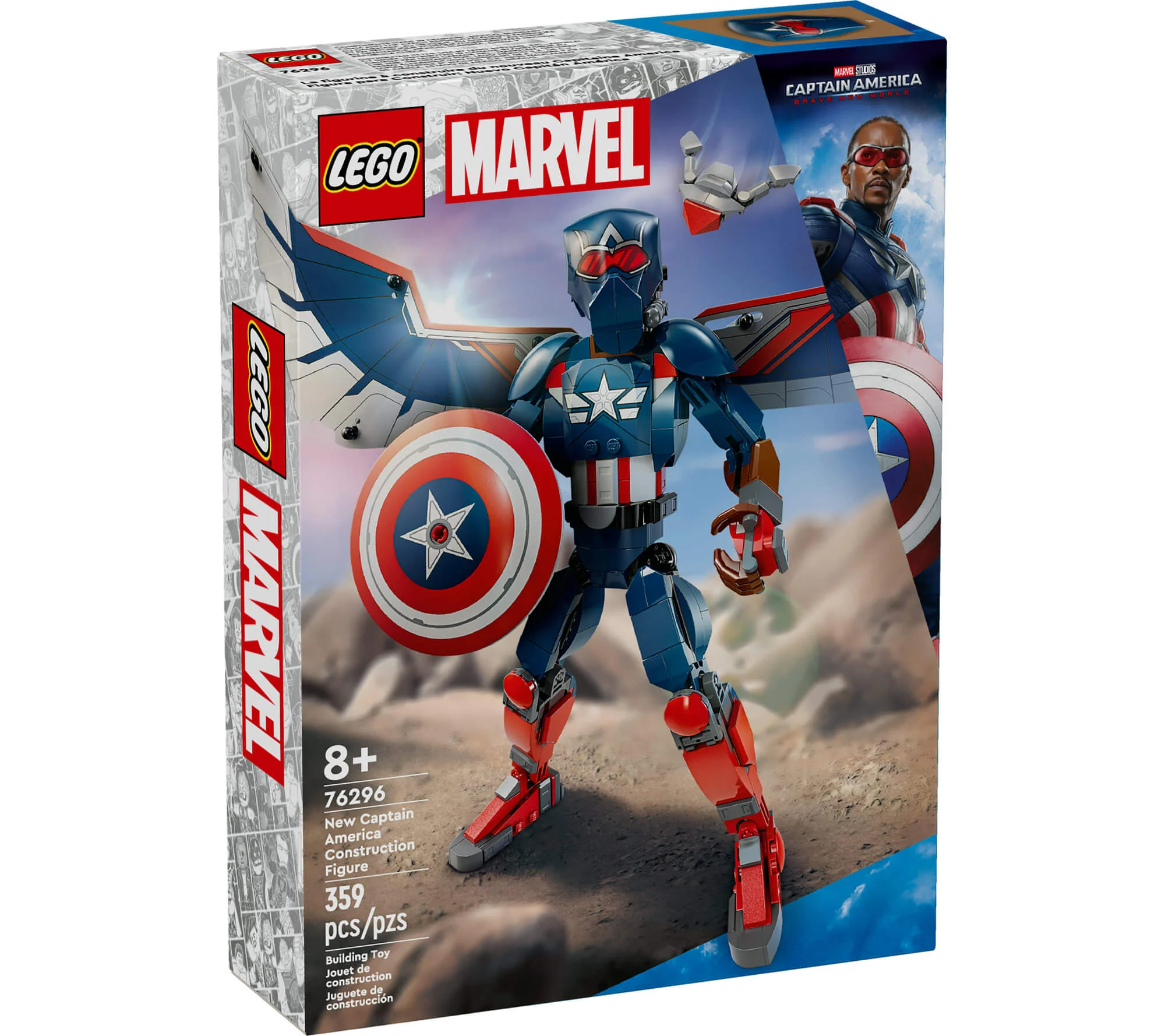 LEGO Marvel 359-Piece New Captain America Construction Figure - 76296 - Image 2