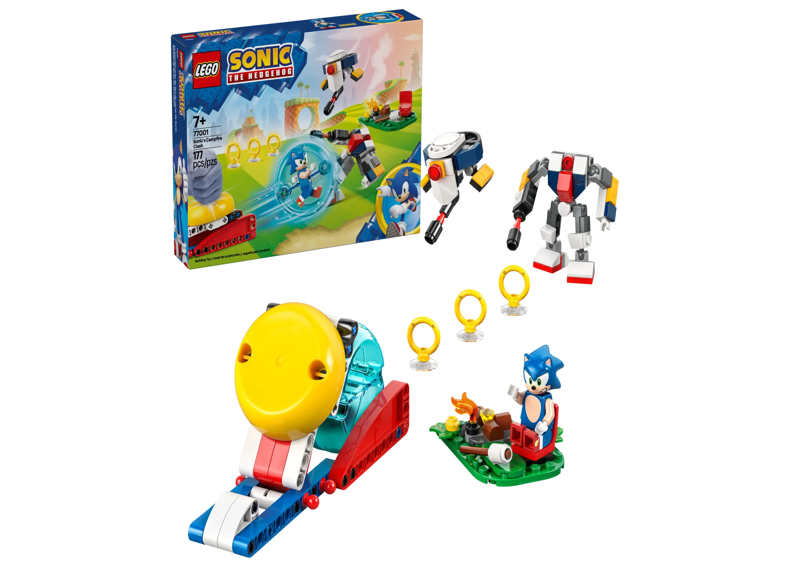 LEGO Sonic the Hedgehog Sonic's Campfire Clash Building Set 77001, 177 Pieces