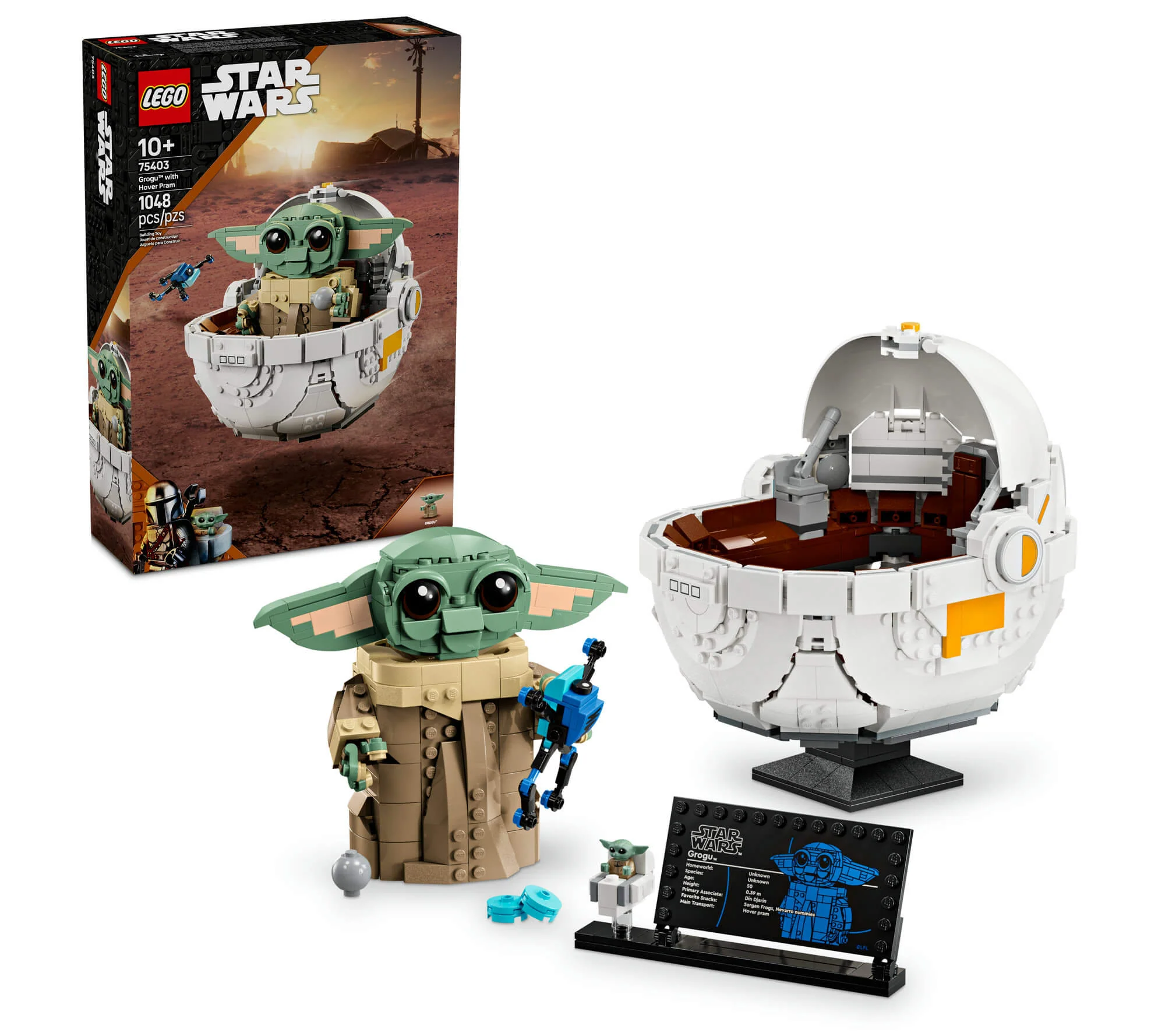 LEGO Star Wars The Mandalorian Grogu with Hover Pram Buildable Figure - 1048 Pieces