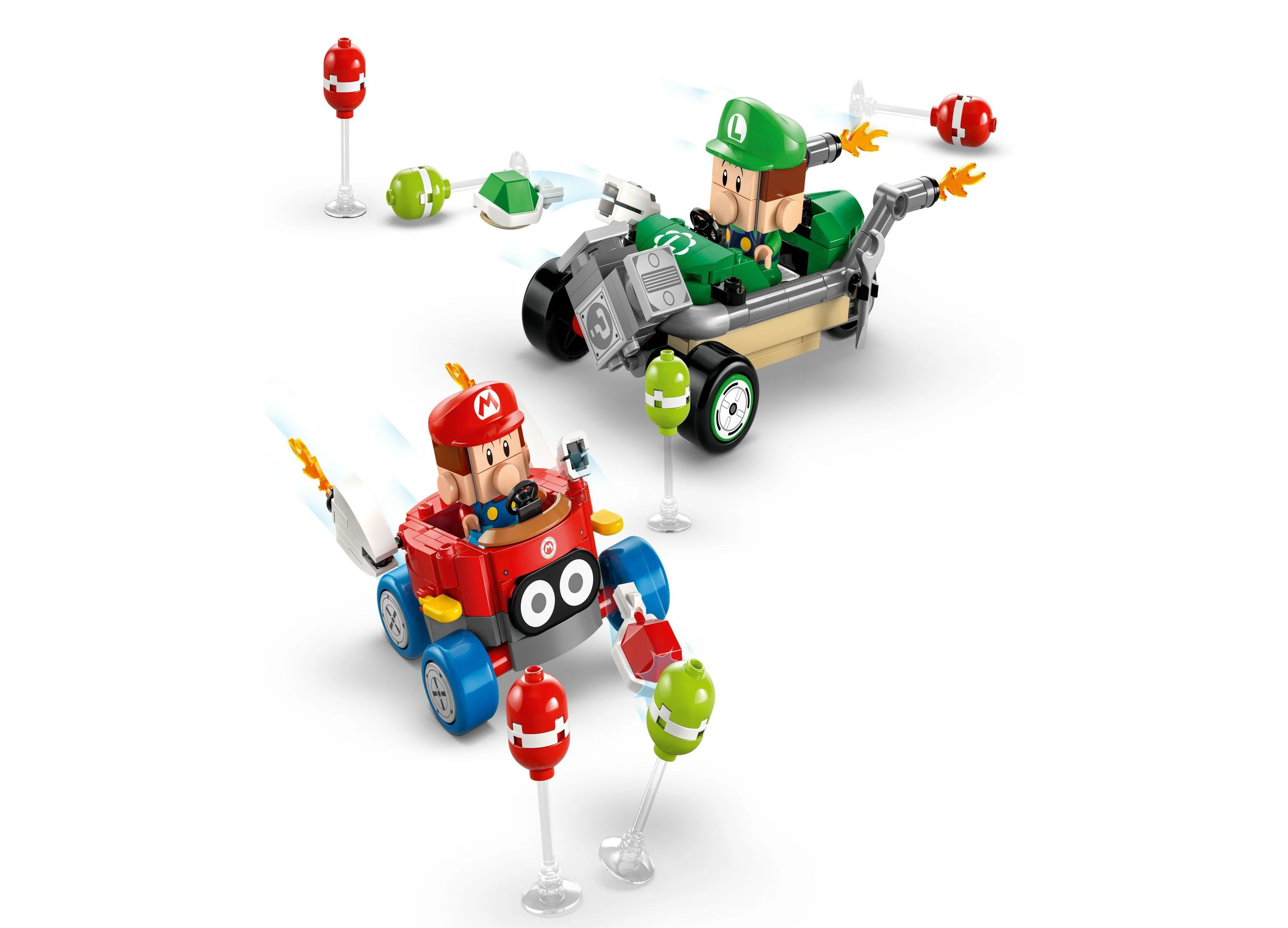 LEGO Super Mario Kart Baby Mario vs. Baby Luigi Toy Set 72034 - 321 Pieces - Image 2