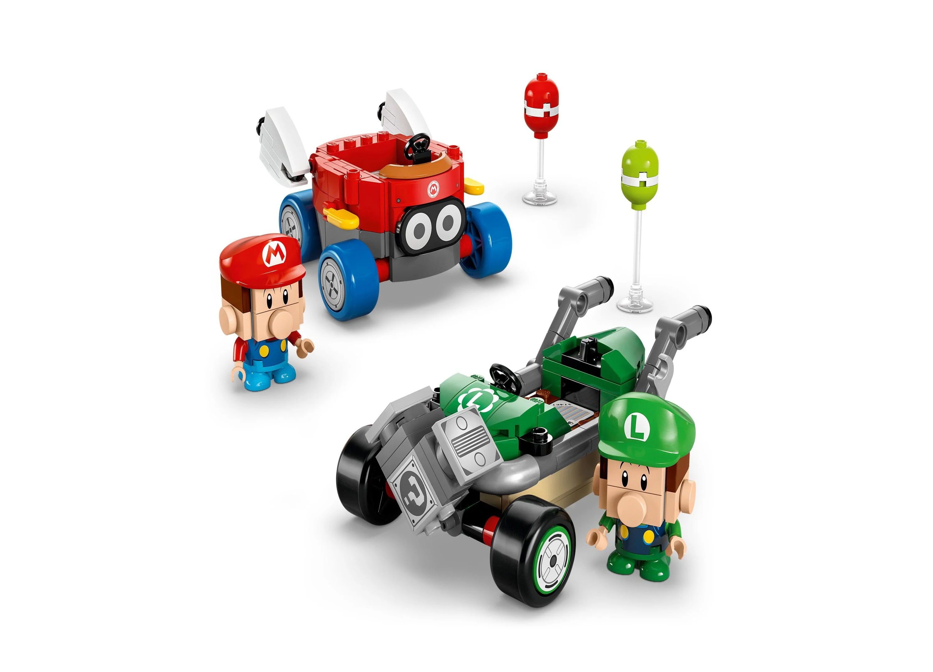 LEGO Super Mario Kart Baby Mario vs. Baby Luigi Toy Set 72034 - 321 Pieces - Image 4