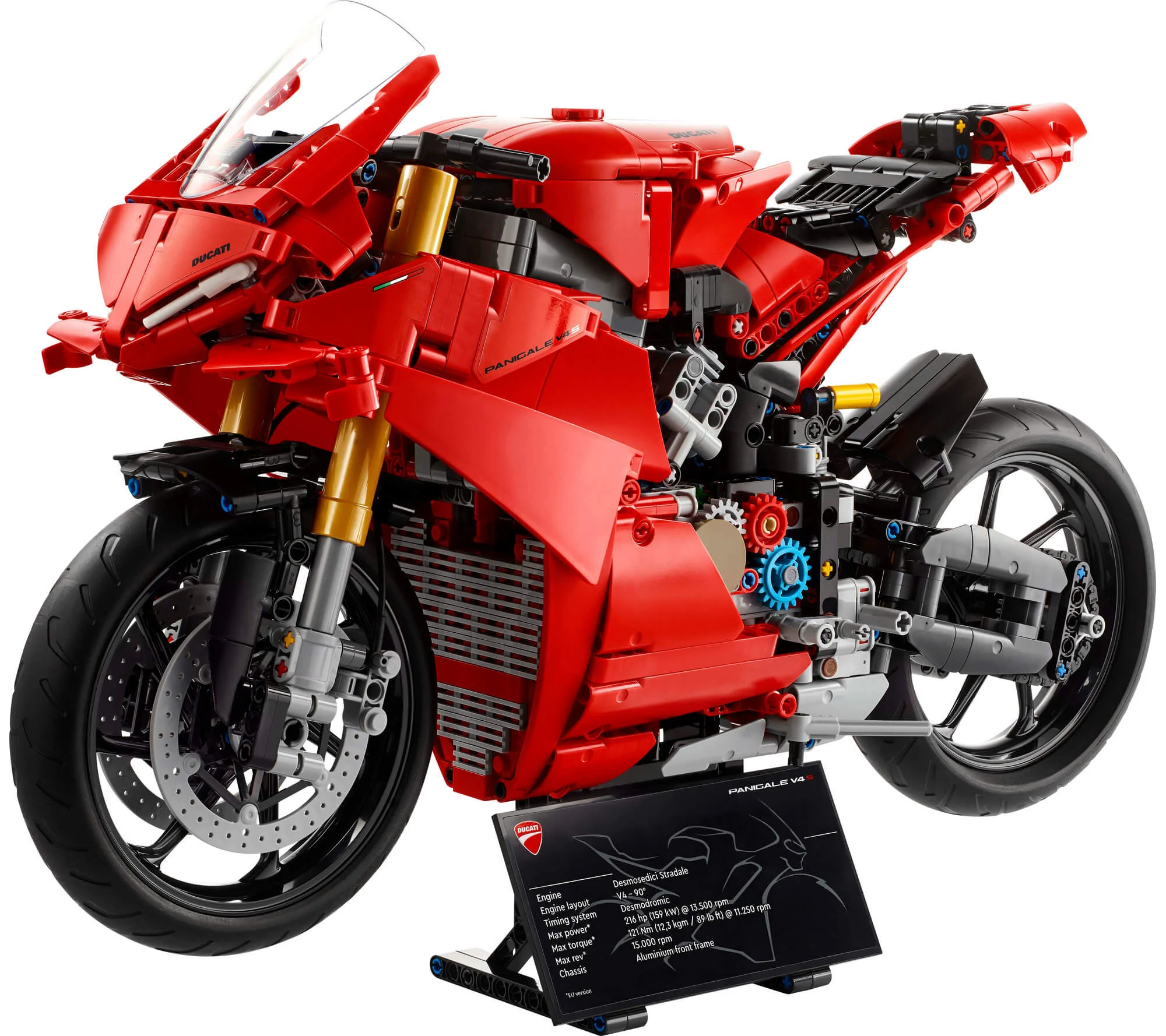 LEGO Technic Ducati Panigale V4 S Motorcycle Model 1,603 Pieces - Iconic Red - Image 3