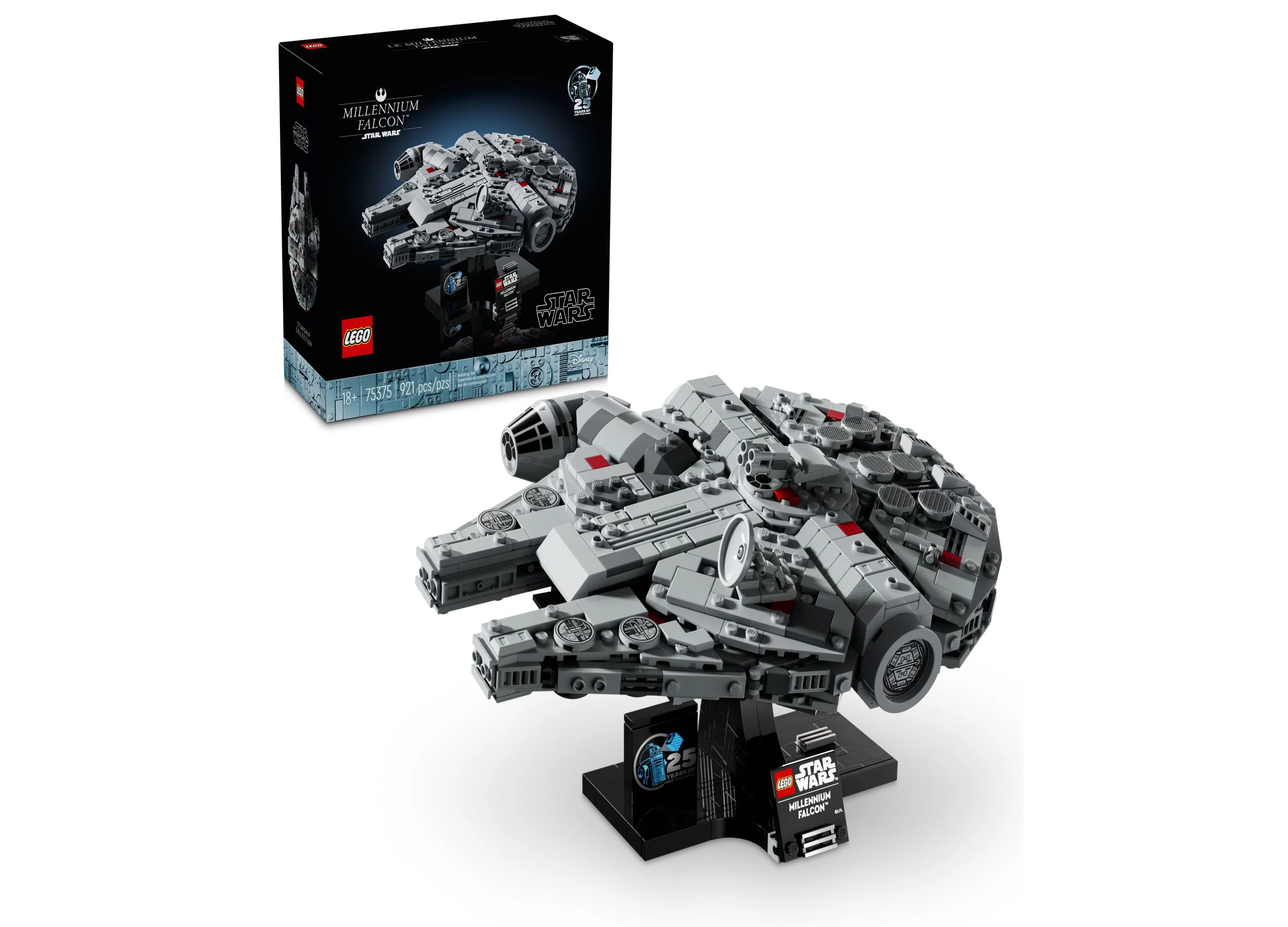 LEGO Star Wars Millennium Falcon 25th Anniversary Display Model Building Set, 921 Pieces