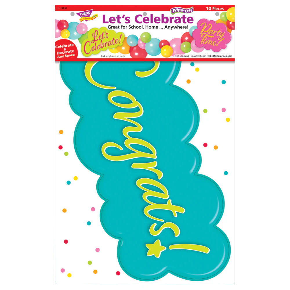 TREND Celebrate Learning Decorative Set, 10-Piece Dry-Erase Kit - Image 2
