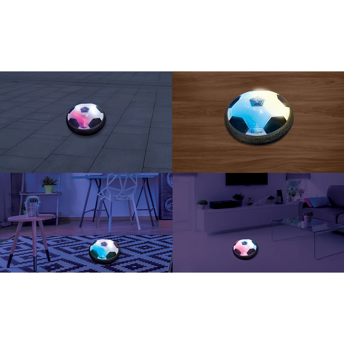 Lexibook AeroFoot Rechargeable Hover Soccer Game with LED Lights - Image 2