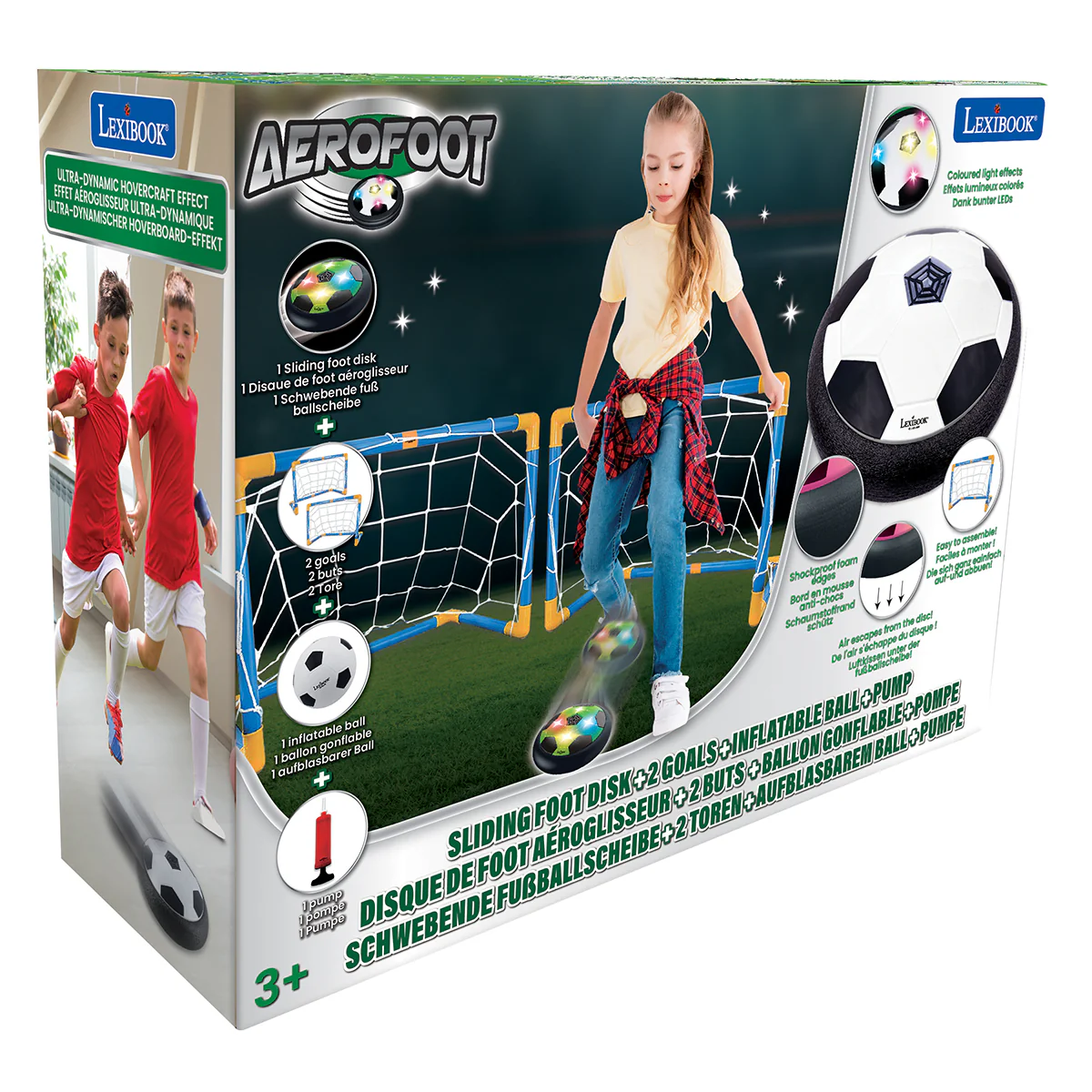 Lexibook AeroFoot Rechargeable Hover Soccer Game with LED Lights - Image 3