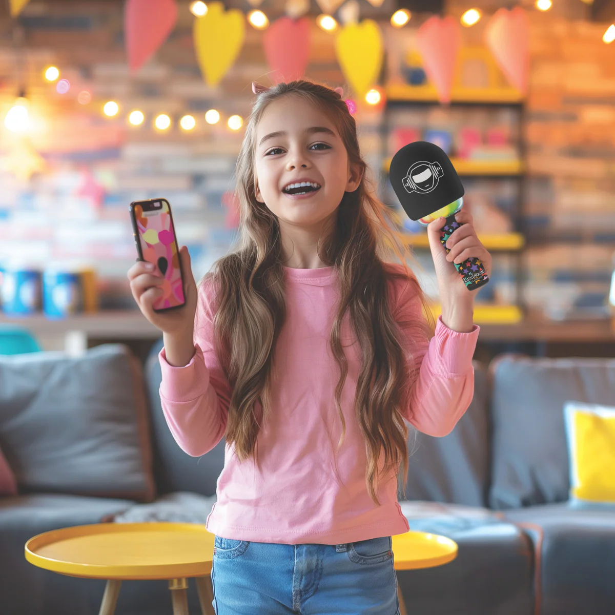 LEXIBOOK Bluetooth/Wireless Karaoke Microphone with sound and light effects - Image 3