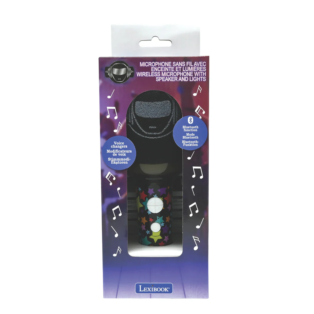 LEXIBOOK Bluetooth/Wireless Karaoke Microphone with sound and light effects - Image 4