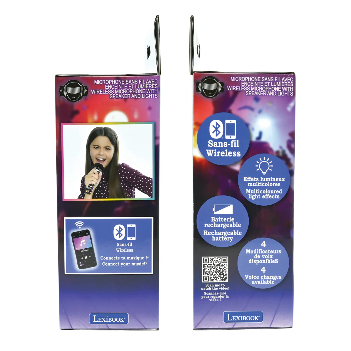 LEXIBOOK Bluetooth/Wireless Karaoke Microphone with sound and light effects - Image 6