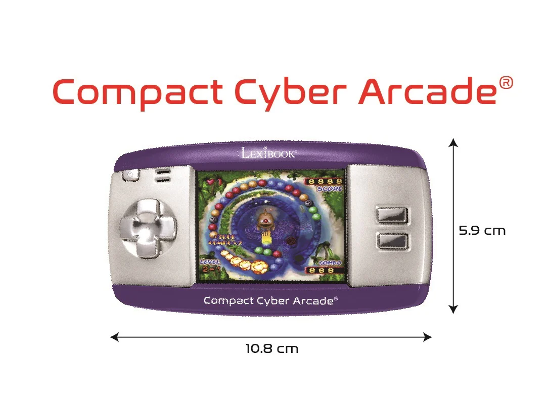 Lexibook Compact Cyber Arcade with 250 Games and LCD Screen - Image 2