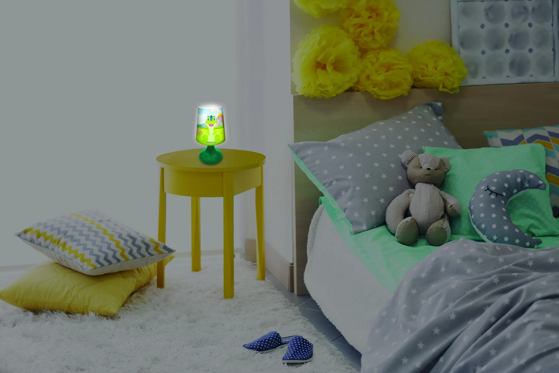 LEXIBOOK Dinosaur-Themed LED Wireless Mini Bedside Lamp - Multicolor - Image 7
