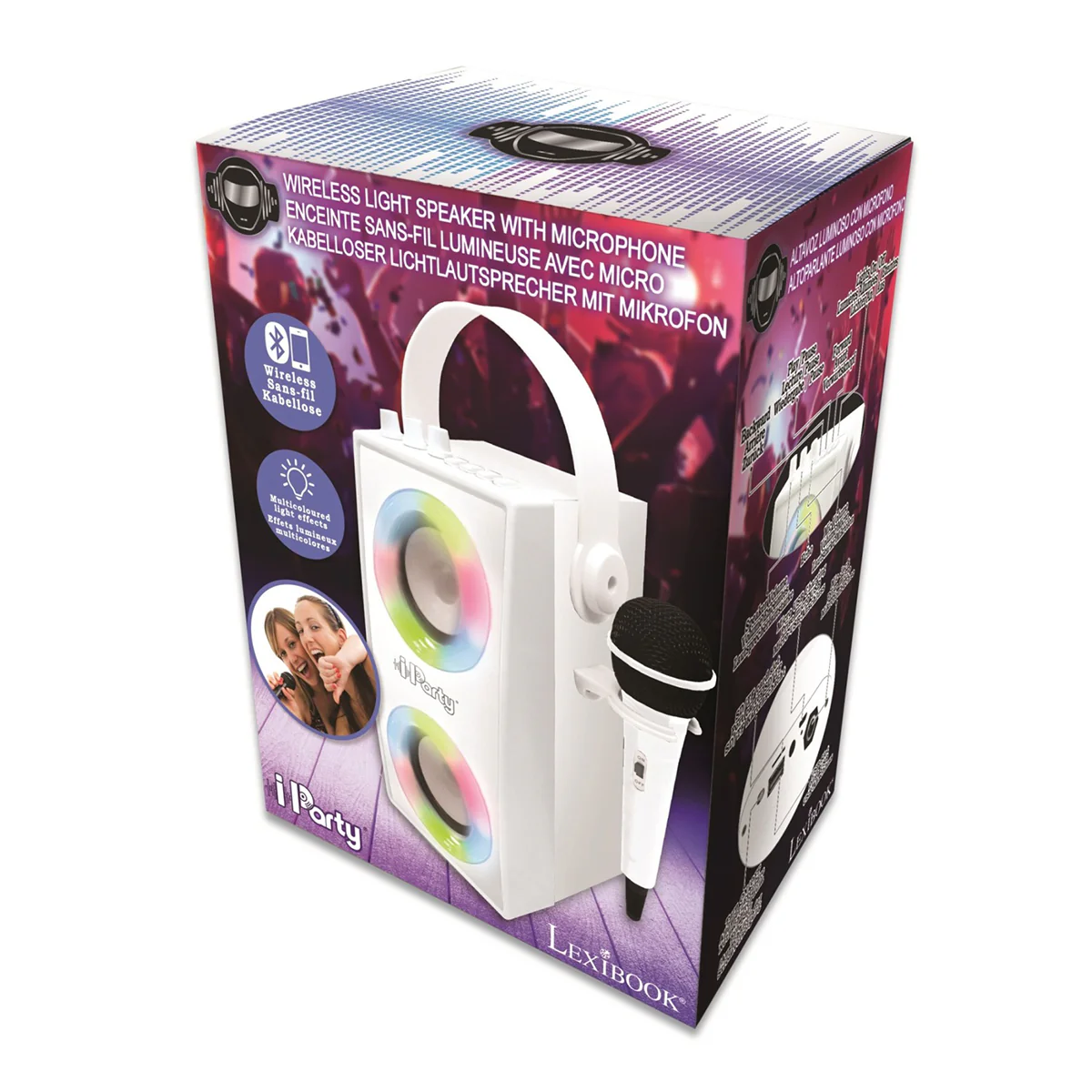 LEXIBOOK iParty® Trendy Portable Bluetooth® Speaker with mic and amazing lights effects - Image 4