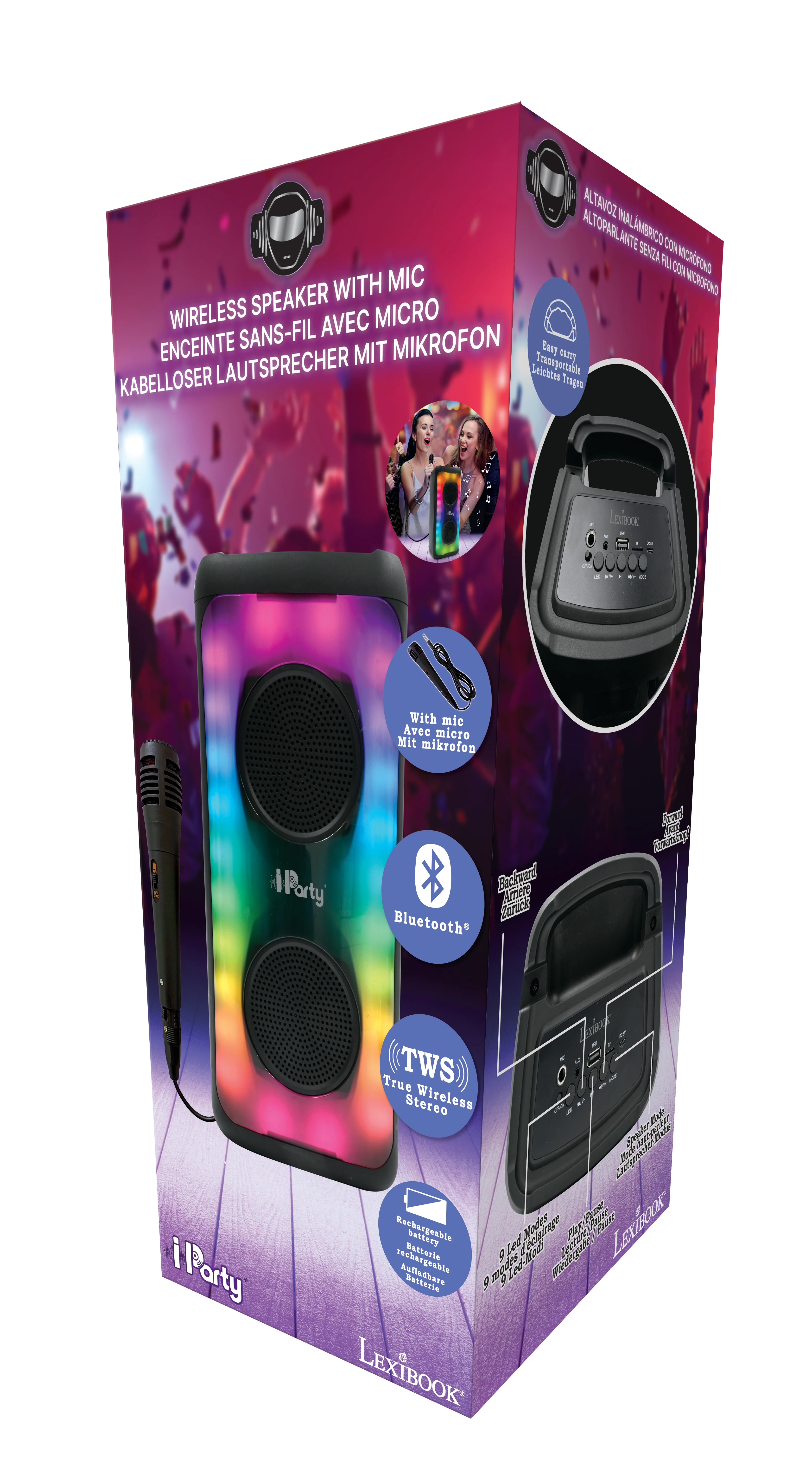 LEXIBOOK Large size Flame Bluetooth® Speaker with mic - Image 9