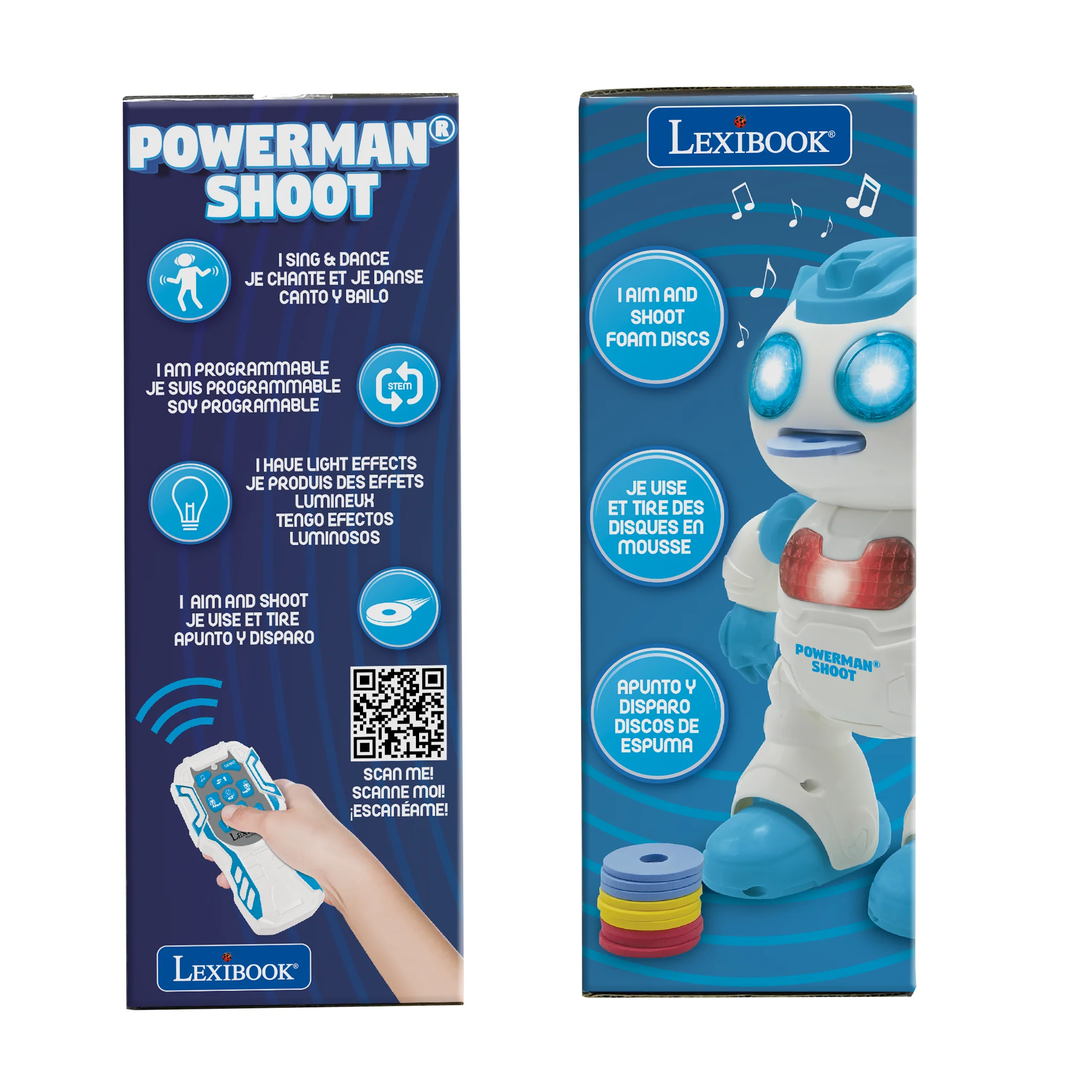LEXIBOOK Powerman® Shoot STEM robot, dance, music, demo incl remote control & foam discs - Image 8