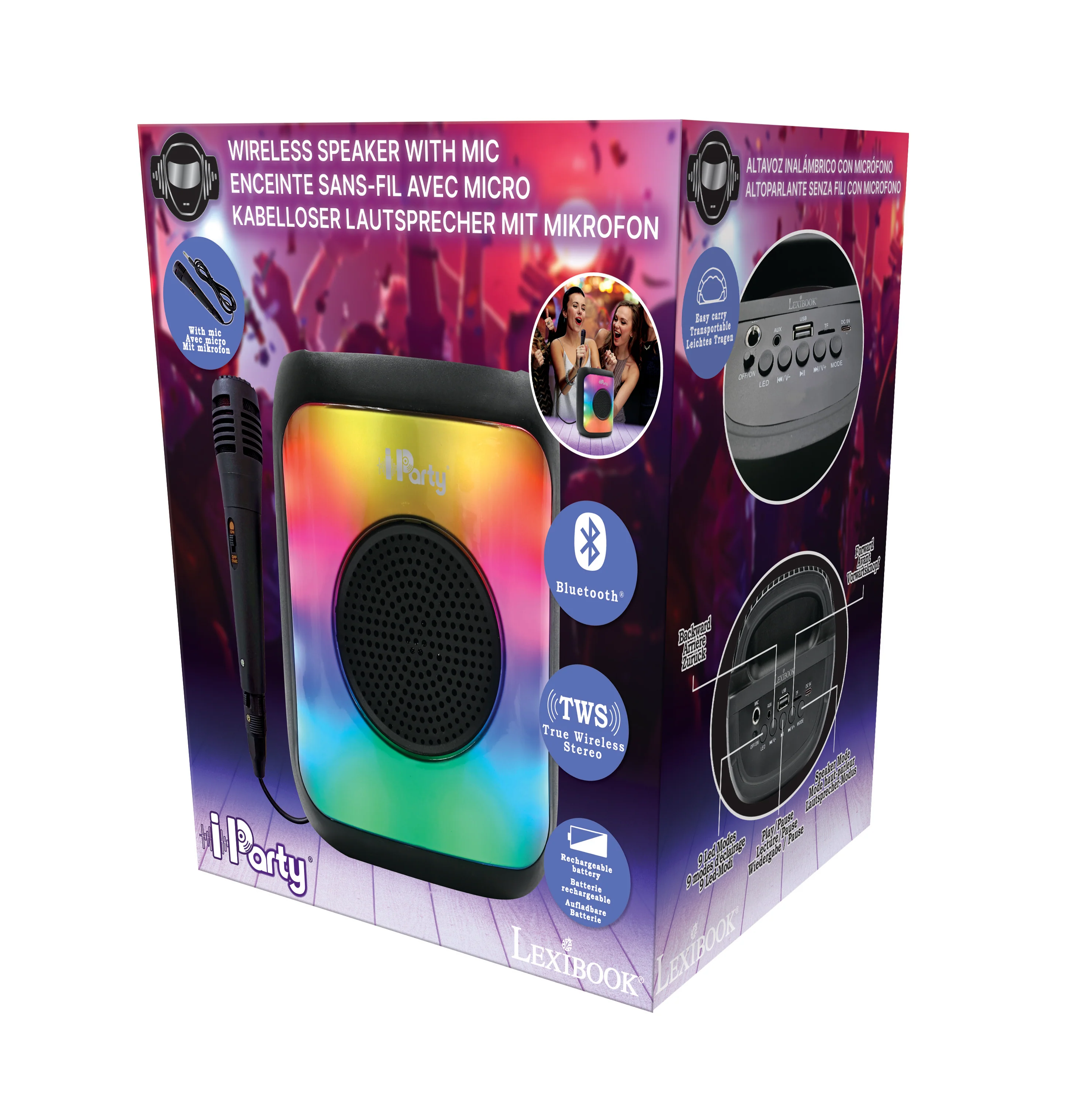 LEXIBOOK Small size Flame Bluetooth® Speaker with mic - Image 8
