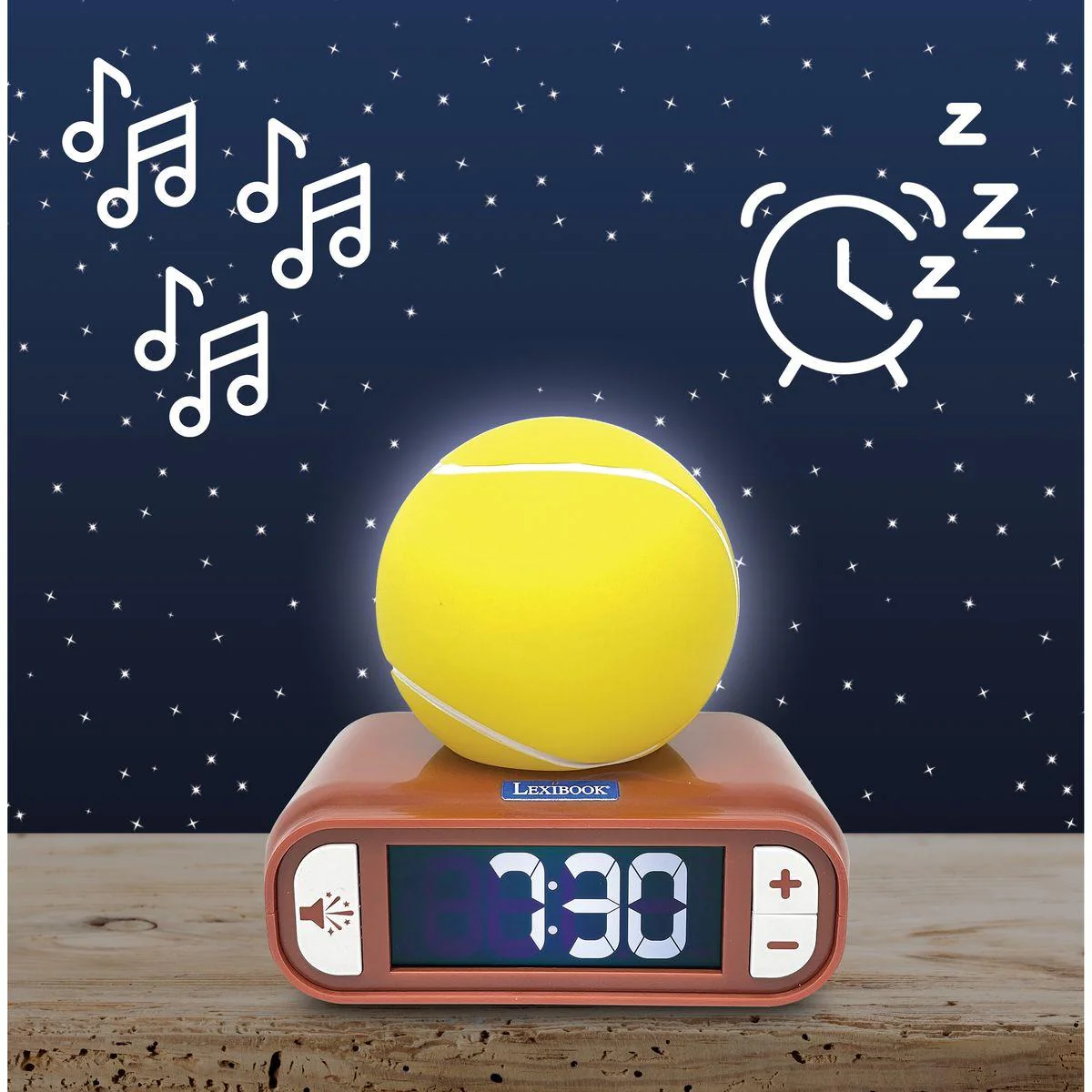 LEXIBOOK Tennis Night light Alarm Clock - Tennis Inspired Sounds - Image 3