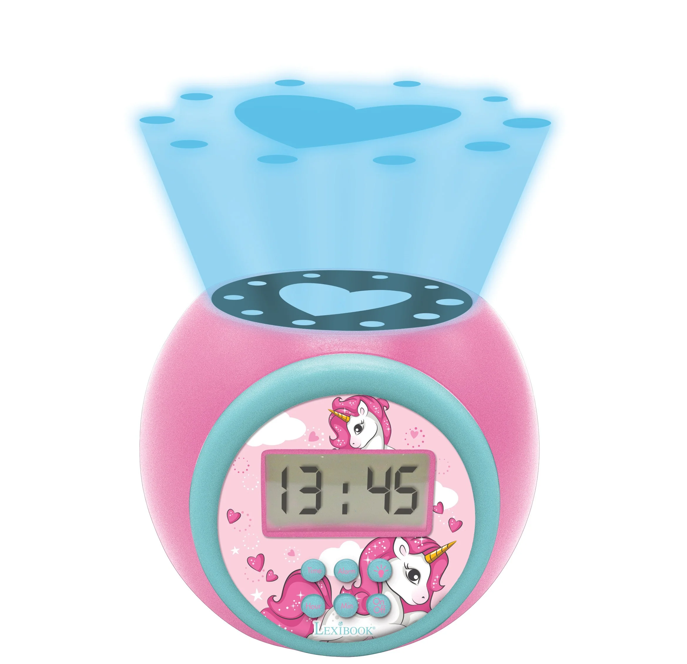 Lexibook Unicorn Themed Projector Alarm Clock - Multicolor - Image 2