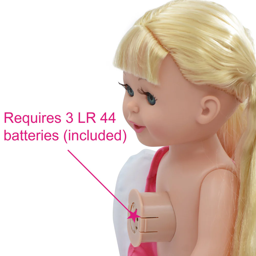 Lil Tots Talking Doctor Playset - 14" Blonde Doll with Pink & White Outfit - Image 5