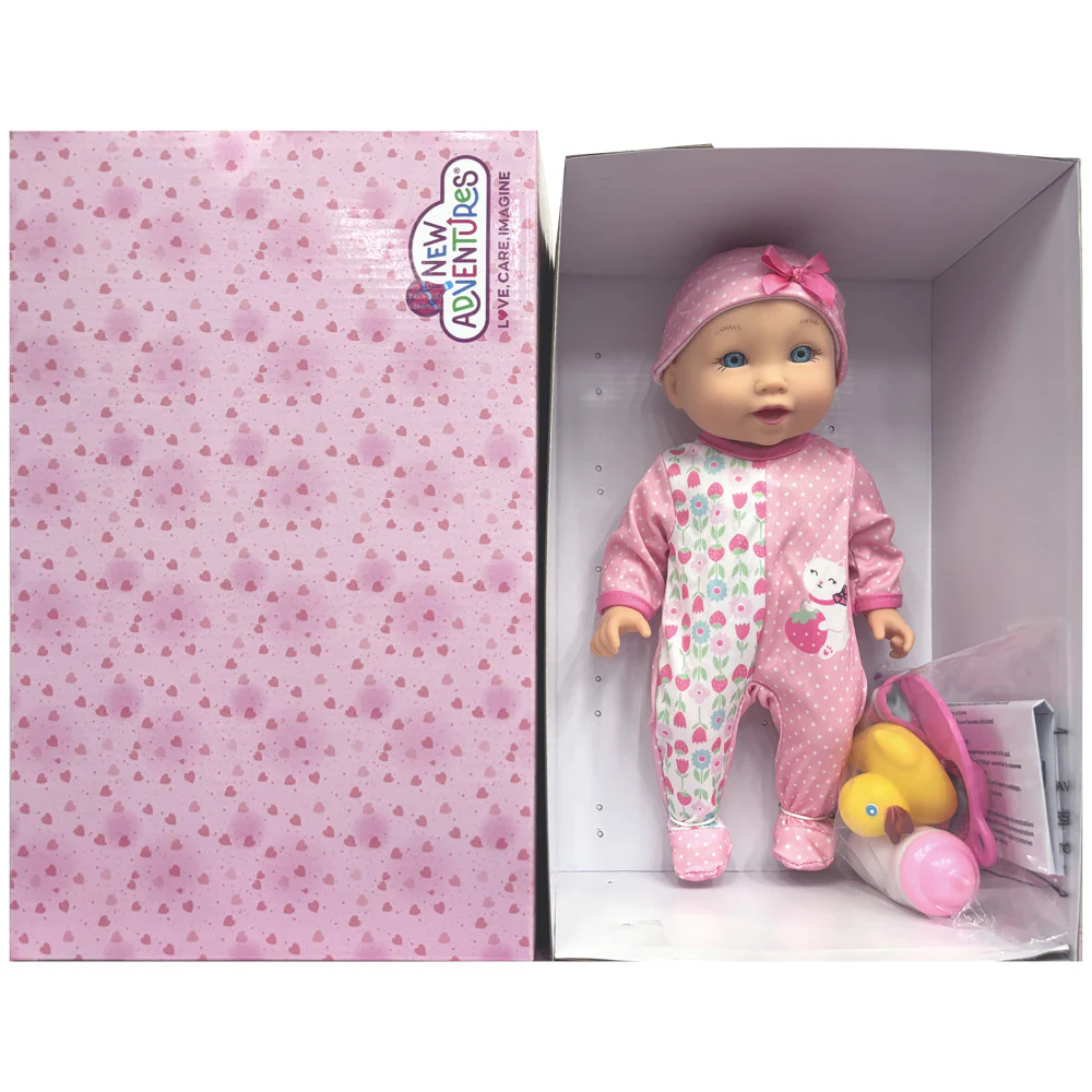 Little Darlings 12-inch - Pink Strawberry Kitty Playtime Doll - Image 7