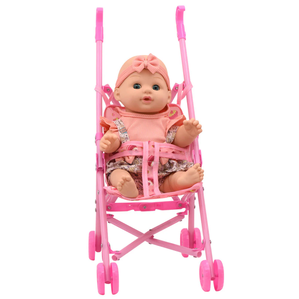 Little Darlings: Out For A Stroll - Cupcake Lollipop Pink & Blue Ensemble - Image 2
