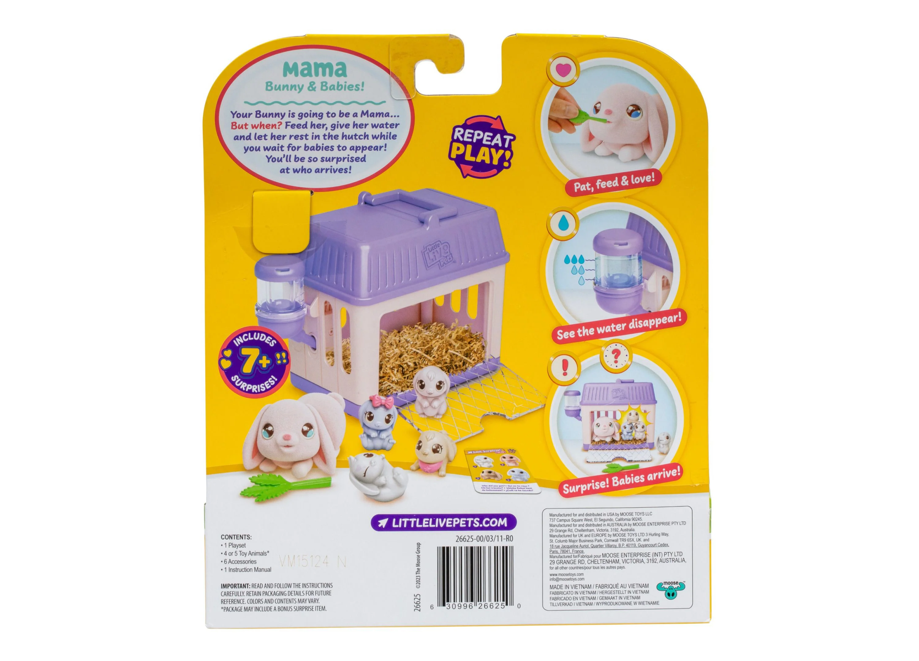 Little Live Pets Mama Surprise Mini Playset Bunny - Interactive Hutch - Image 9