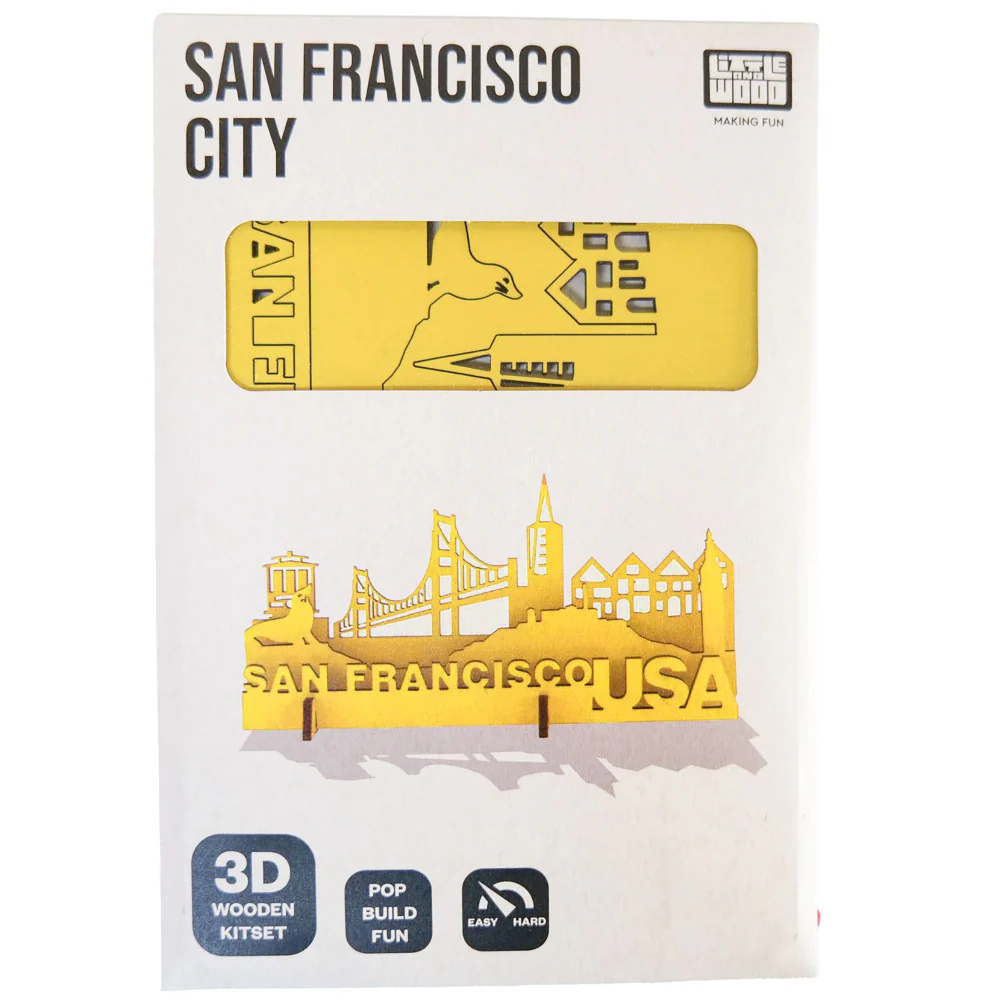 Little & Wood: San Francisco 3D Wooden Puzzle Kit - Medium - Image 3