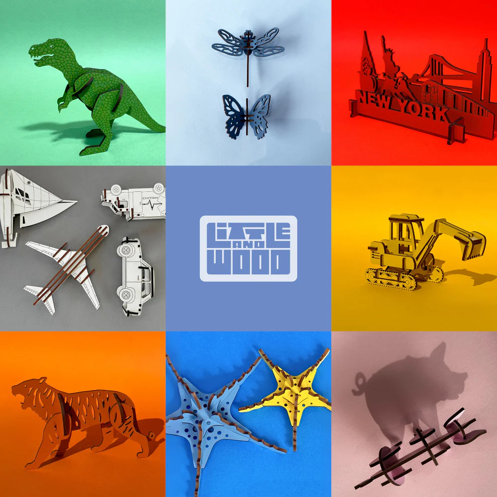 Little & Wood: San Francisco 3D Wooden Puzzle Kit - Medium - Image 6