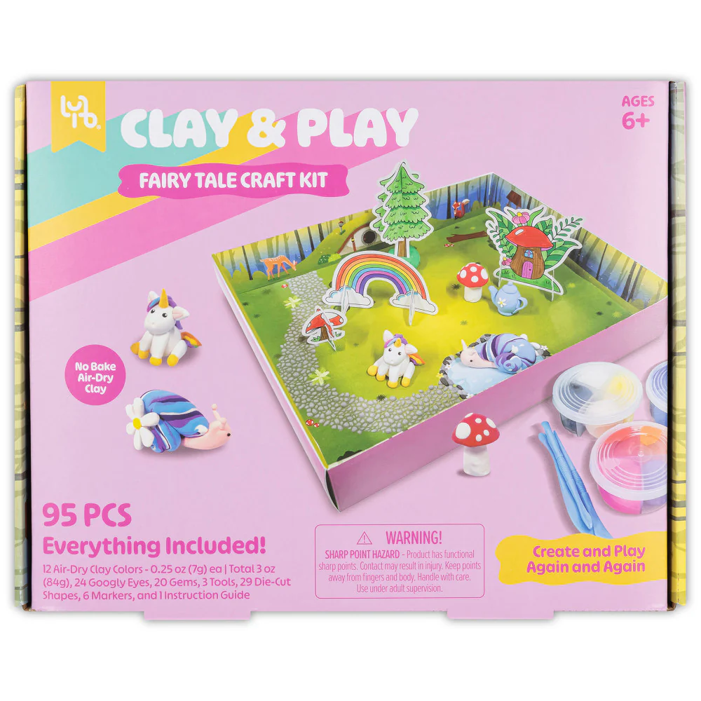 Little Yellow Bicycle Fairy Tale Friends Clay Craft Kit - 95pcs