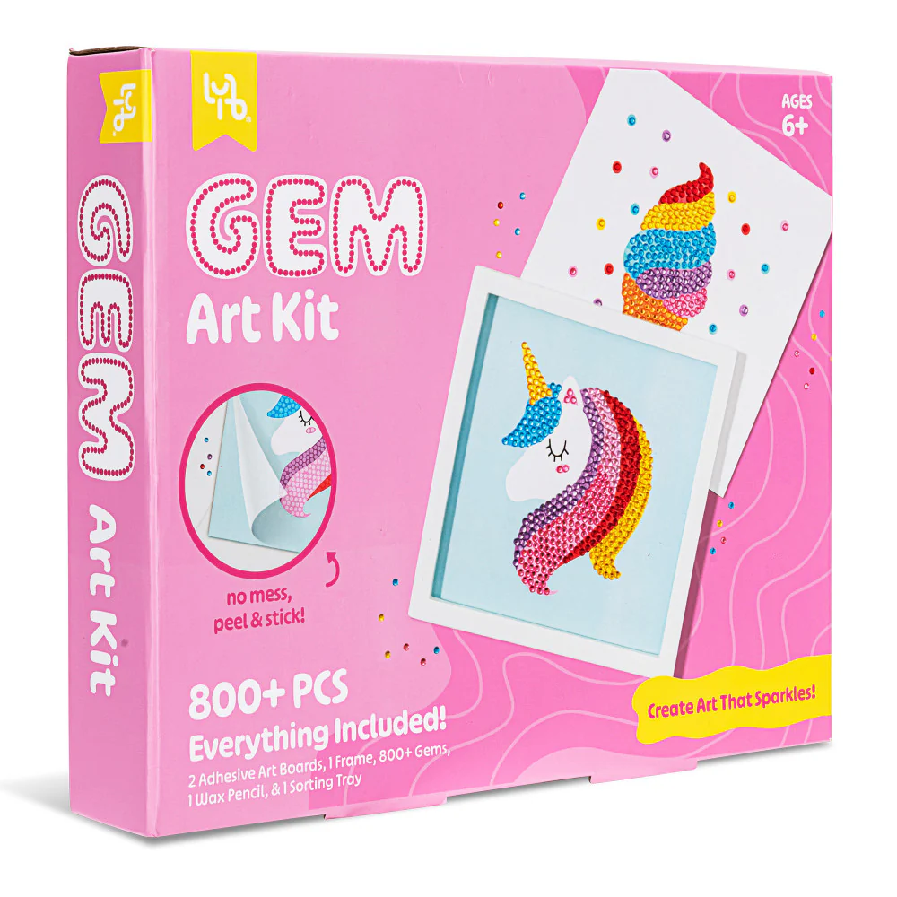 Little Yellow Bicycle Ice Cream & Unicorn Gem Art Kit - 800+ Pcs - Image 3