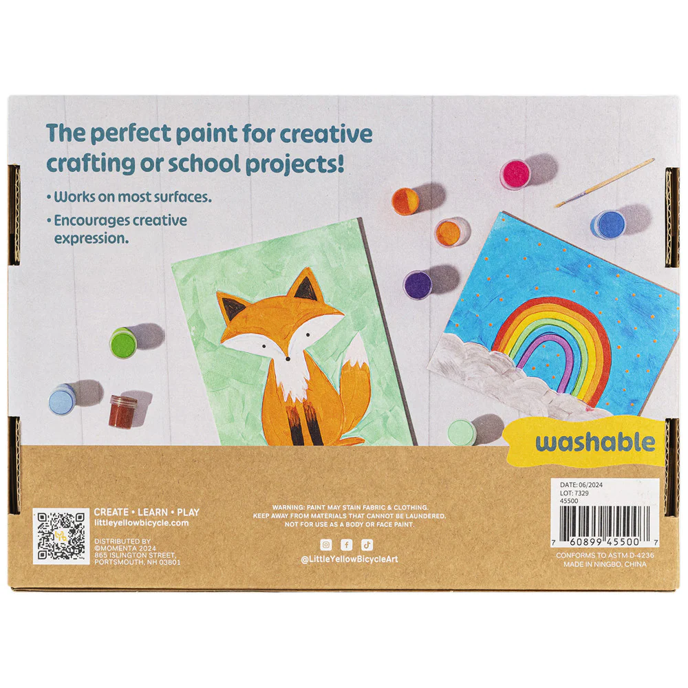 Little Yellow Bicycle Kids' Tempera Paint Kit - 18 Vibrant Colors - Image 3