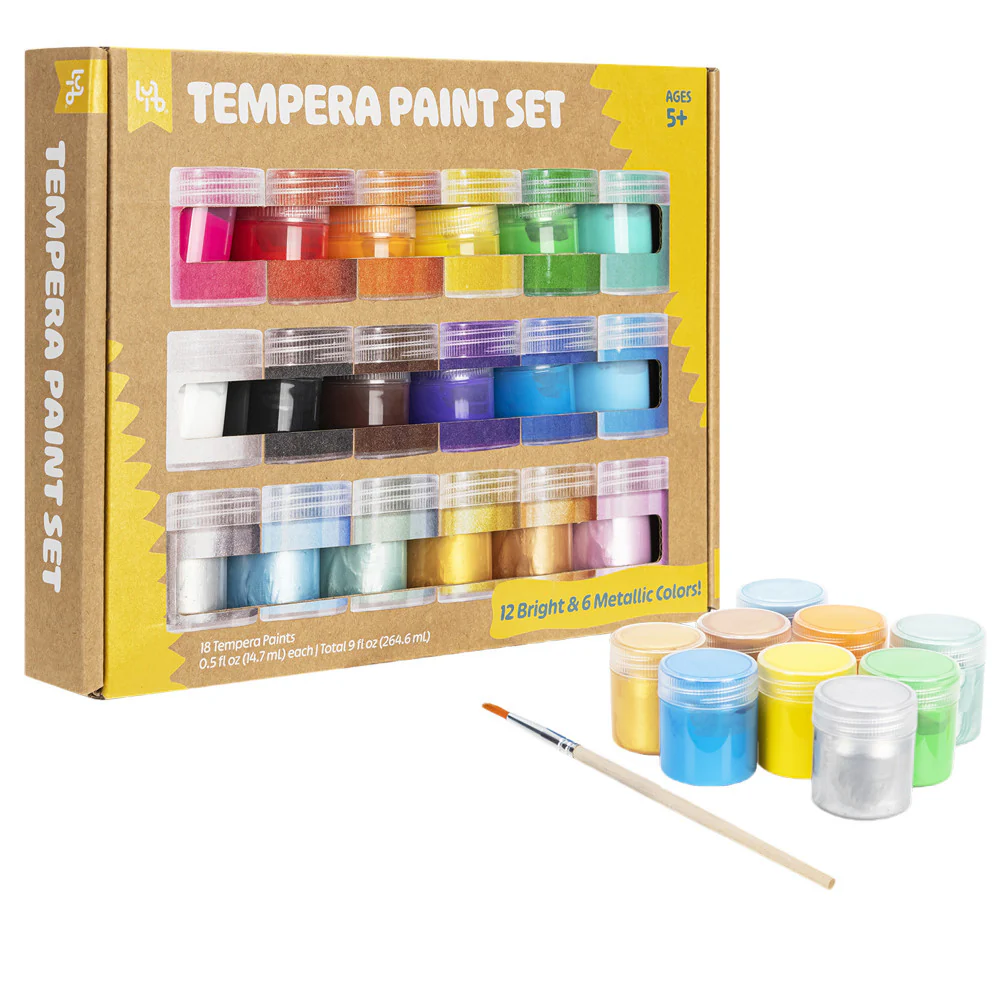 Little Yellow Bicycle Kids' Tempera Paint Kit - 18 Vibrant Colors - Image 6