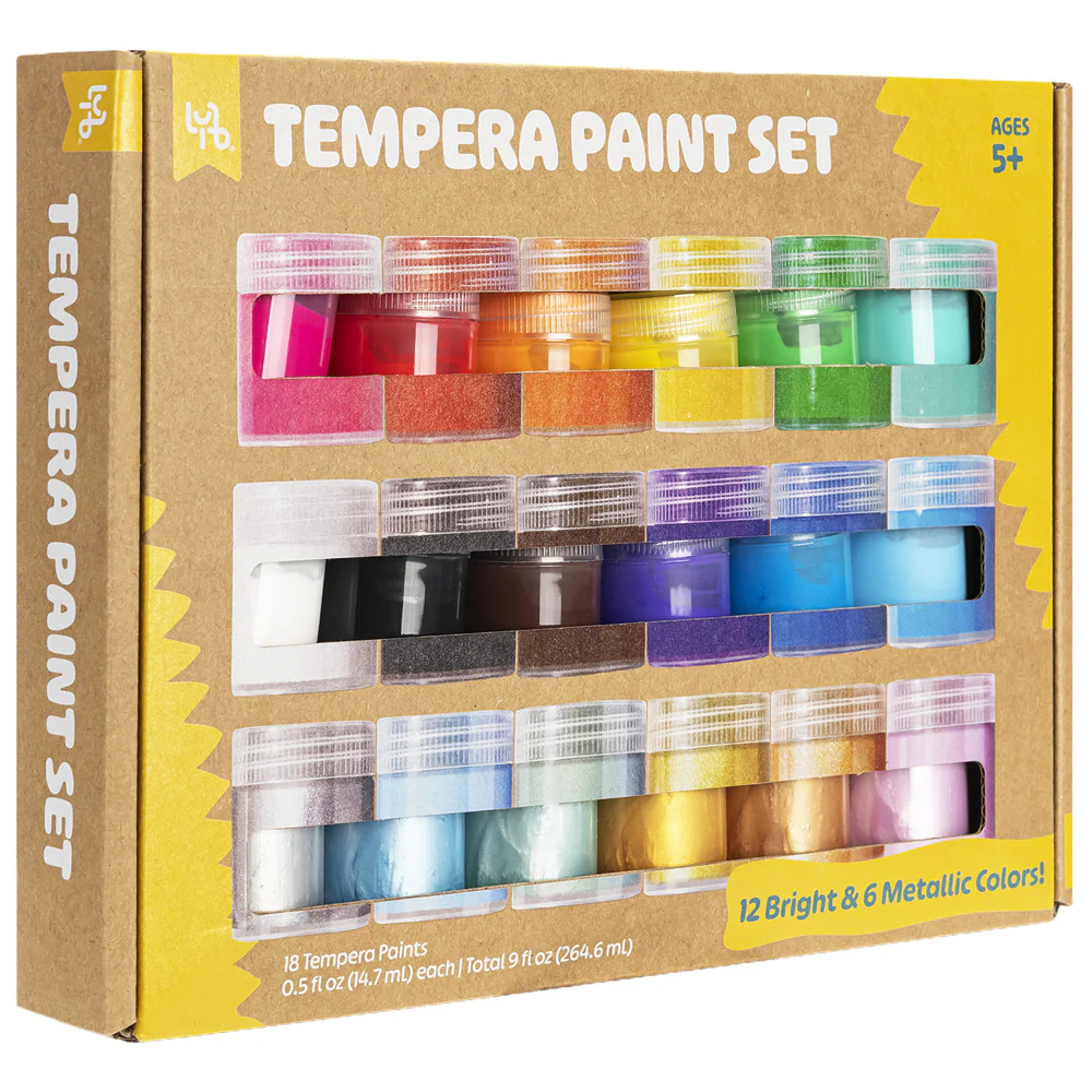 Little Yellow Bicycle Kids' Tempera Paint Kit - 18 Vibrant Colors - Image 7