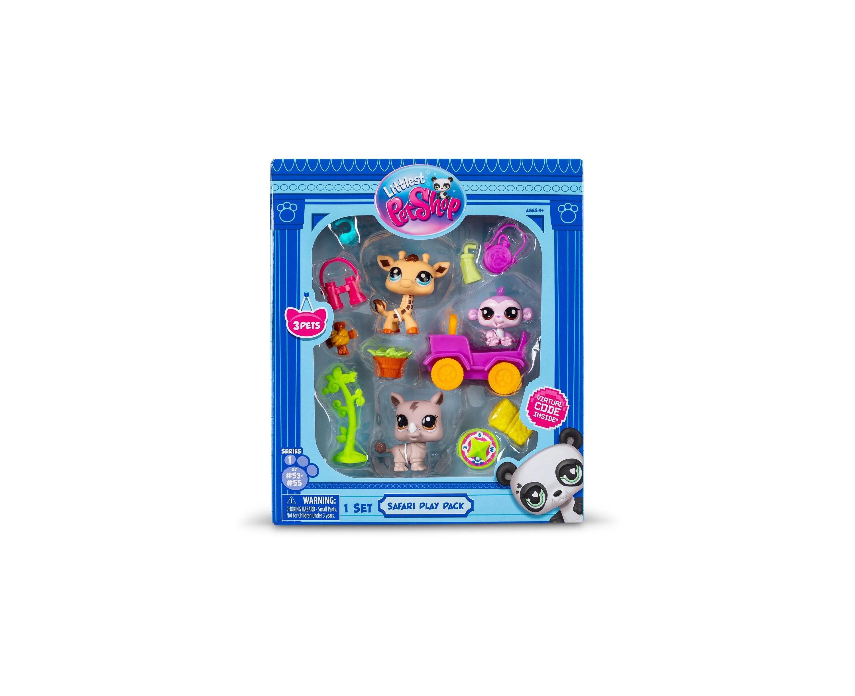 Littlest Pet Shop Safari Adventure Blind Pack - Gen 7, Pets 53, 54, 55