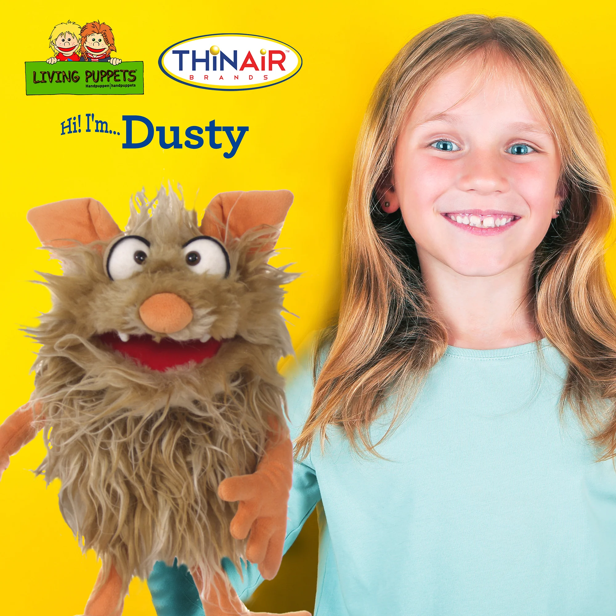Living Puppets Dusty The Friendly Monster 14-Inch Hand Puppet - Image 3