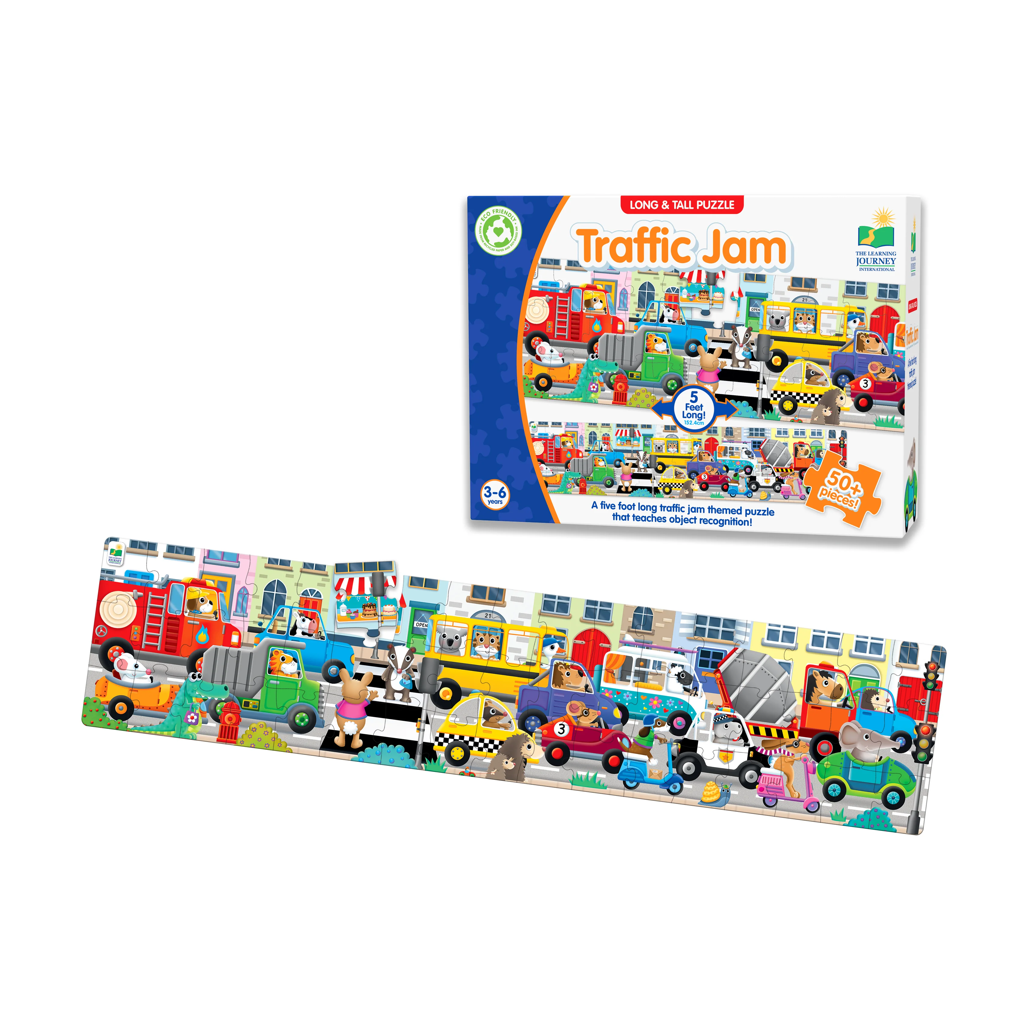 Jumbo Traffic Jam Floor Puzzle - 51 pc - Image 3