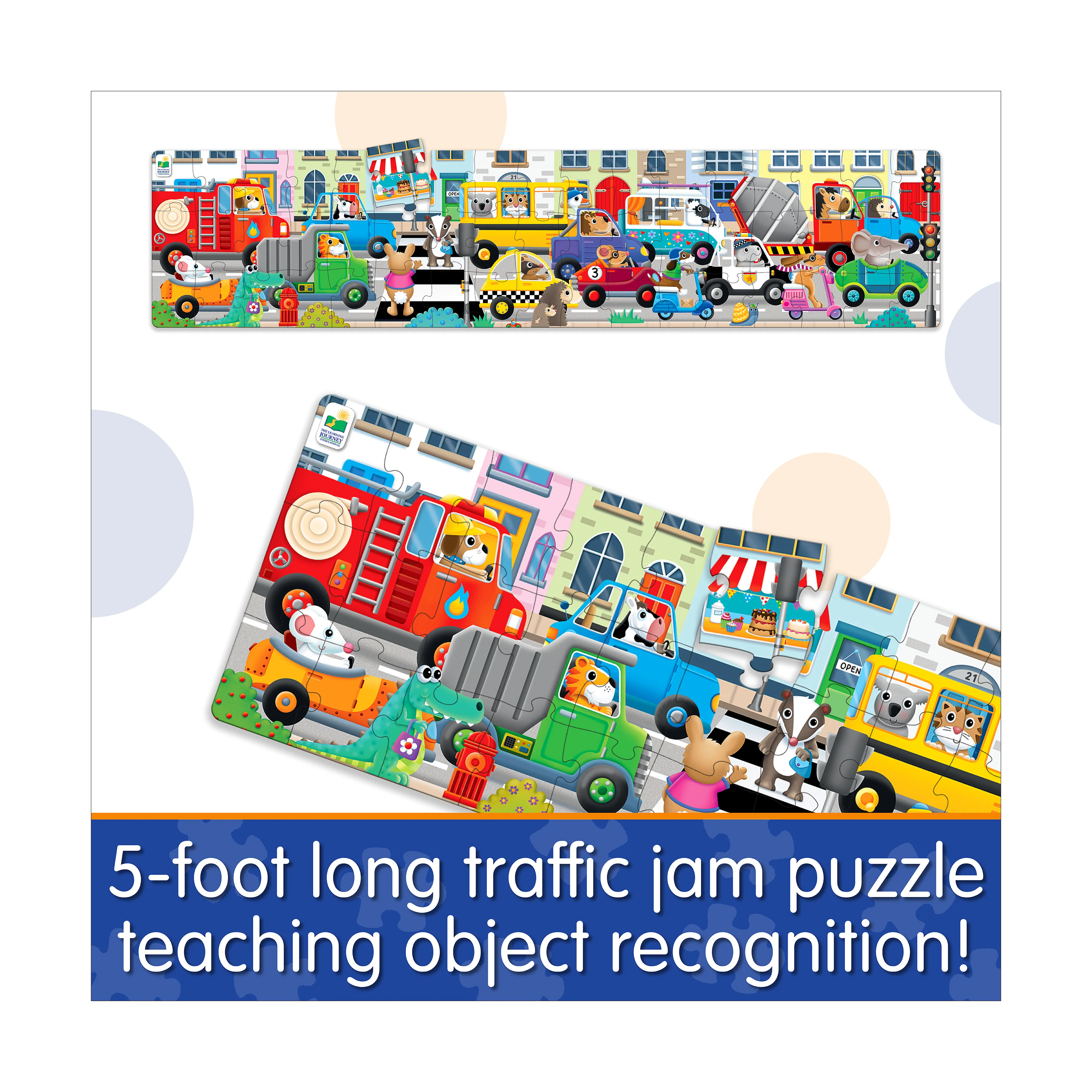 Jumbo Traffic Jam Floor Puzzle - 51 pc - Image 4