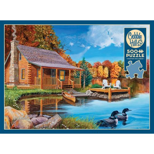 Cobble Hill Loon Lake Scenery Jigsaw Puzzle - 500 pc - Image 3