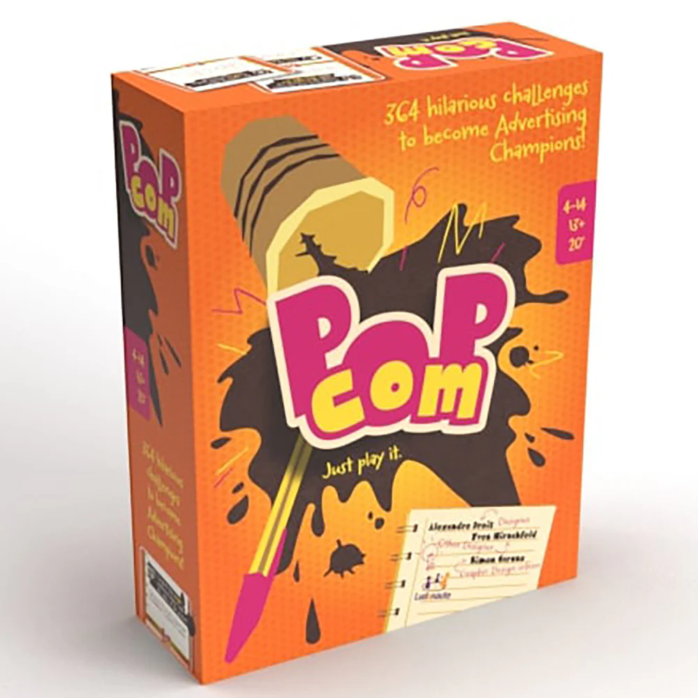 Ludonaute Pop Com: Hilarious Advertising Party Game for Ages 13+