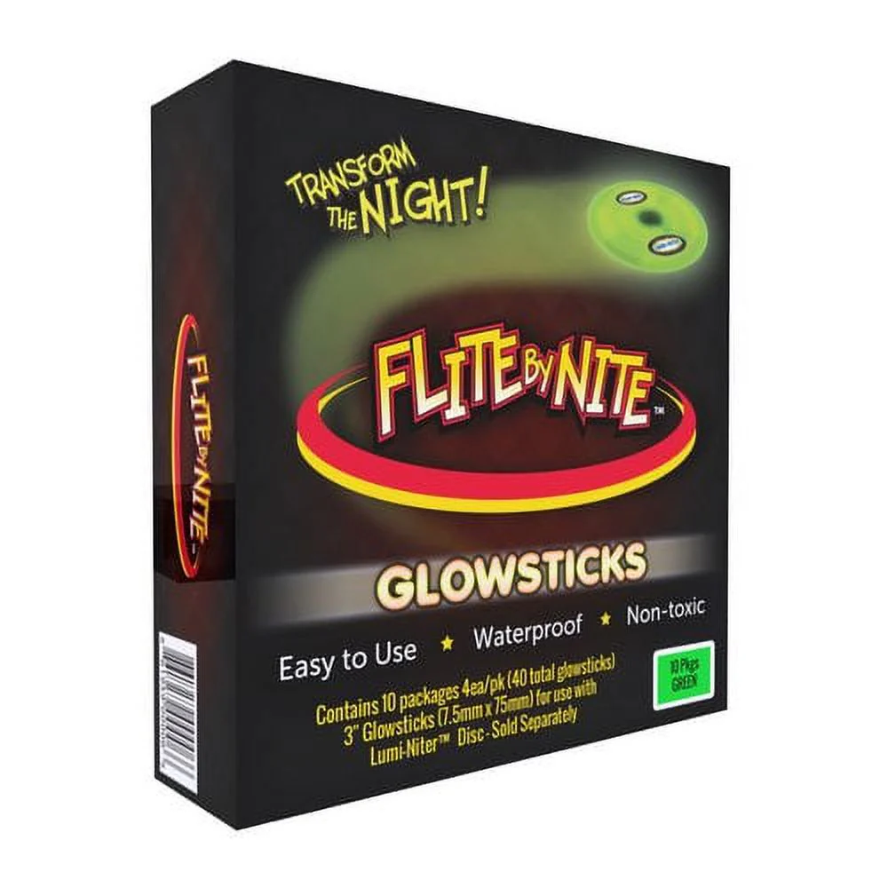 Lumi-Niter Glowstick Party Refills, Waterproof Green, 6-Pack - Image 2
